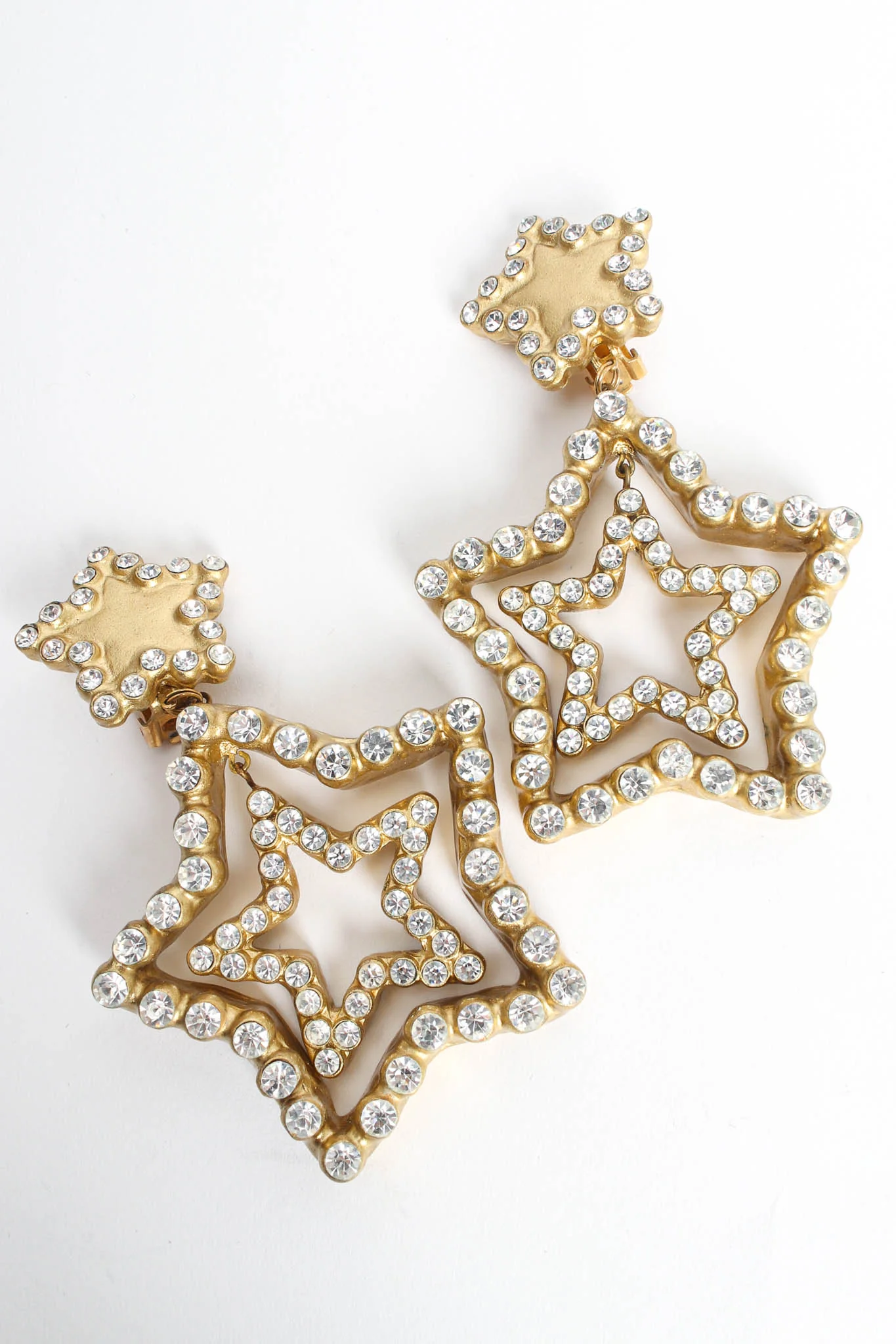 Triple Star Rhinestone Earrings - Image 5