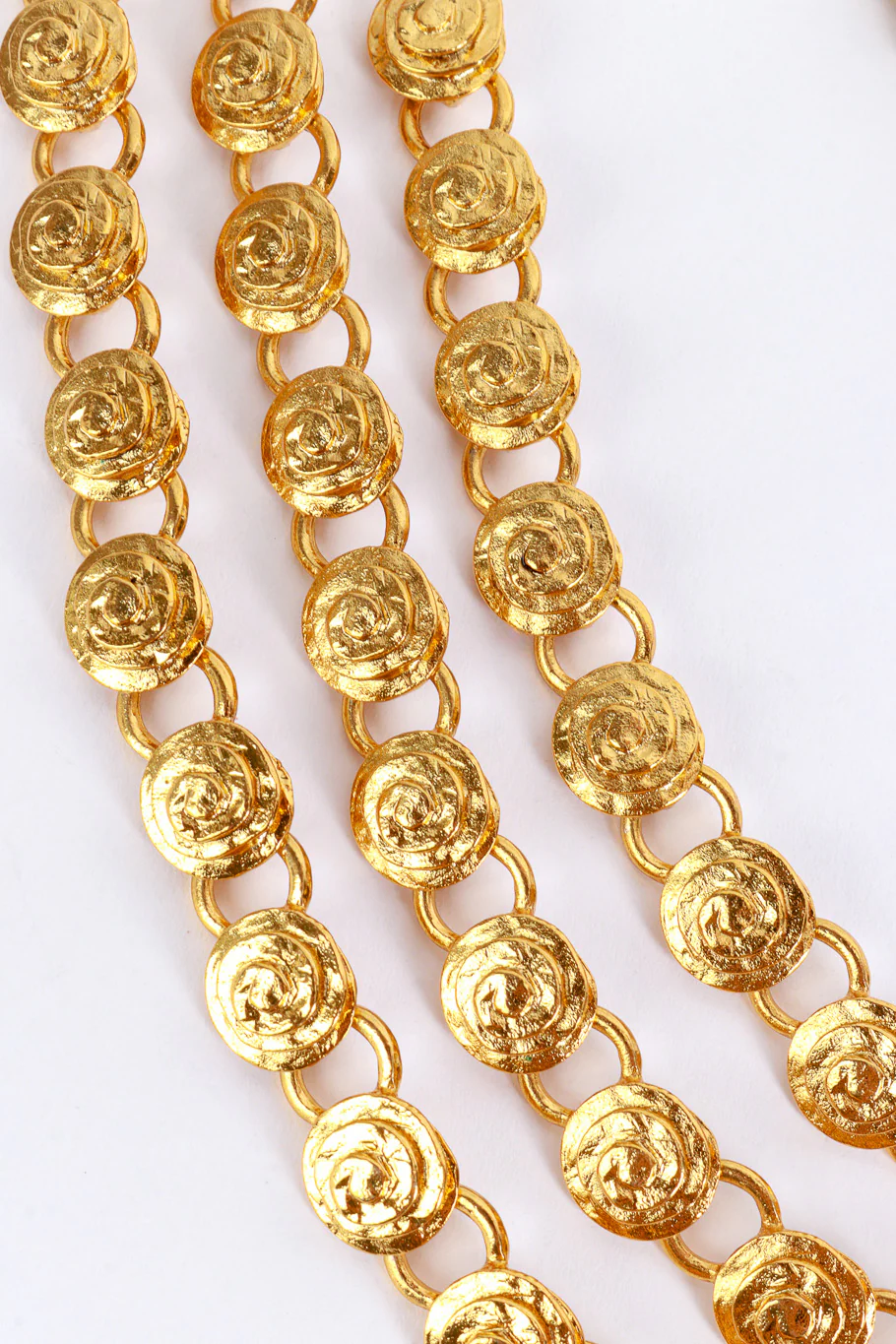 Triple Strand Coil Link Necklace - Image 3