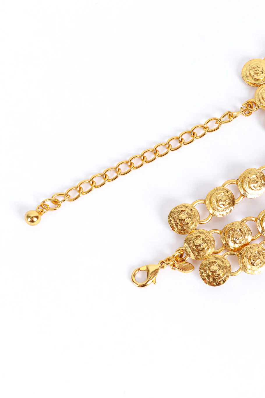 Triple Strand Coil Link Necklace - Image 4