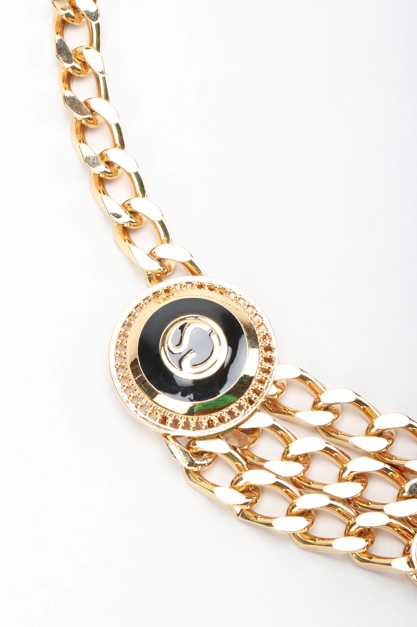 Triple-Strand Enamel Logo Chain Belt - Image 8