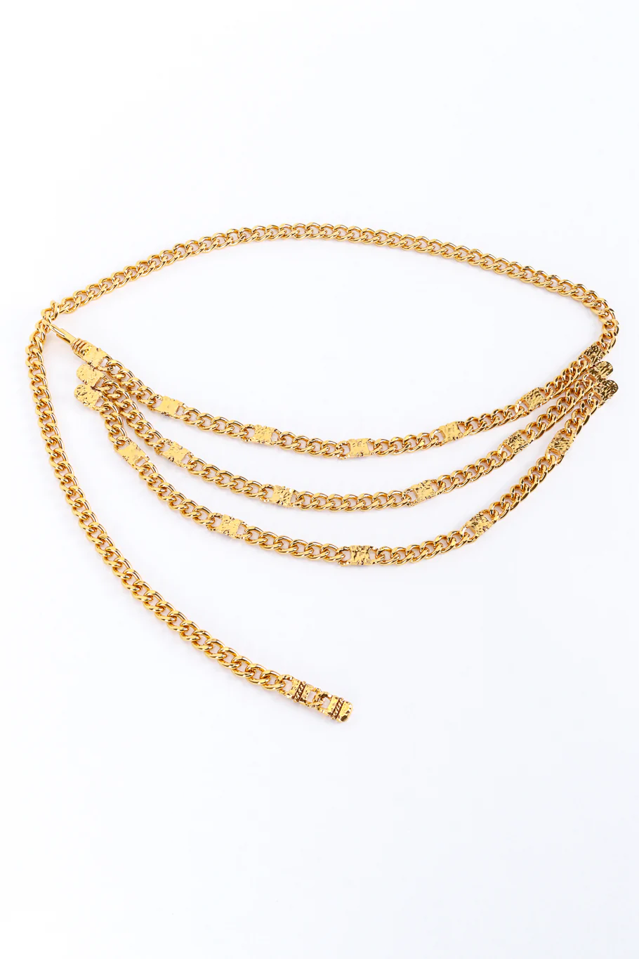 Triple-Strand Hammered Curb Chain Belt - Image 4