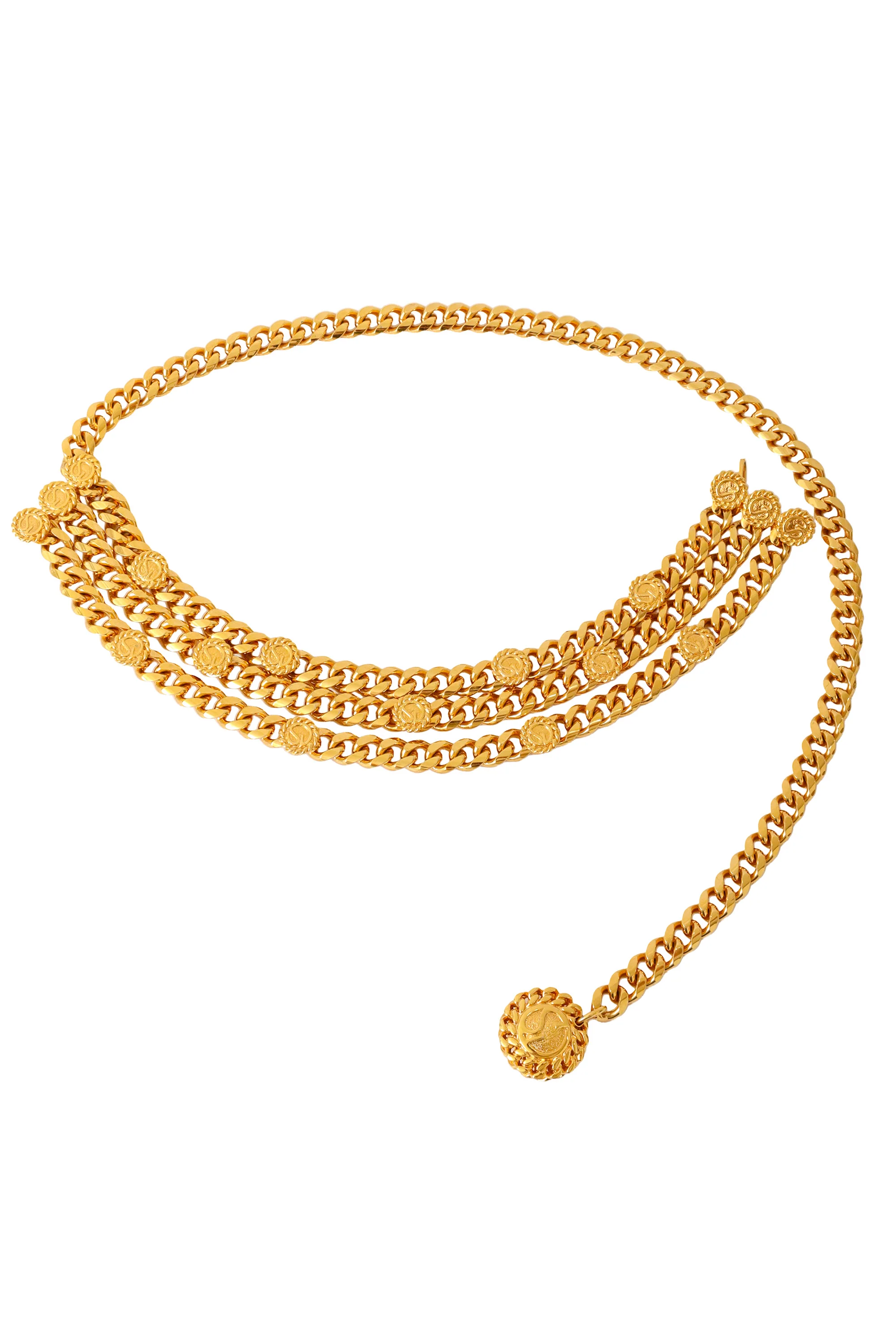 Triple-Strand Medallion Logo Belt