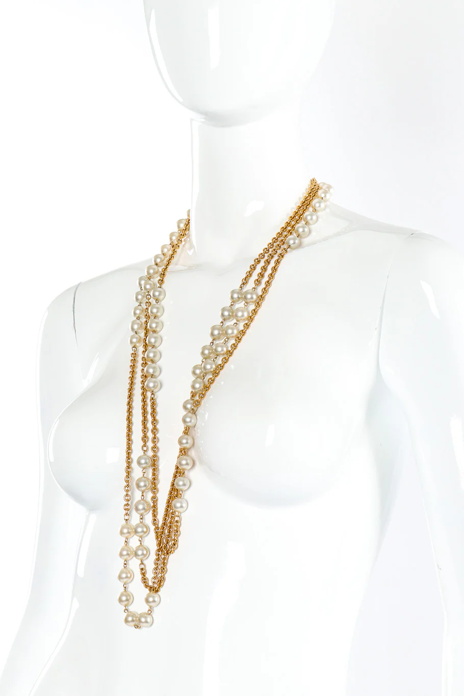 Triple Strand Pearl Necklace - Image 2
