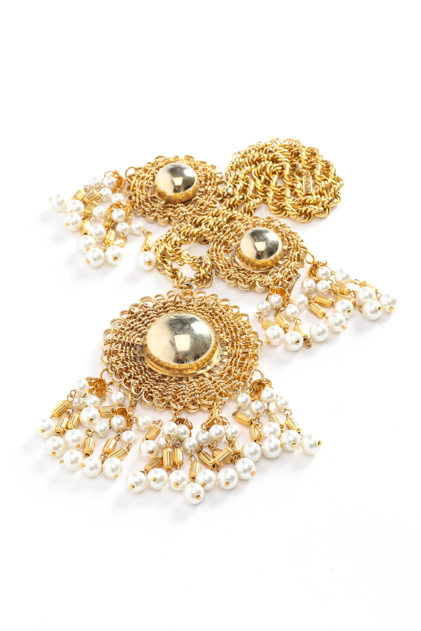 Triple Wire Pearl Pendant Necklace - Image 7