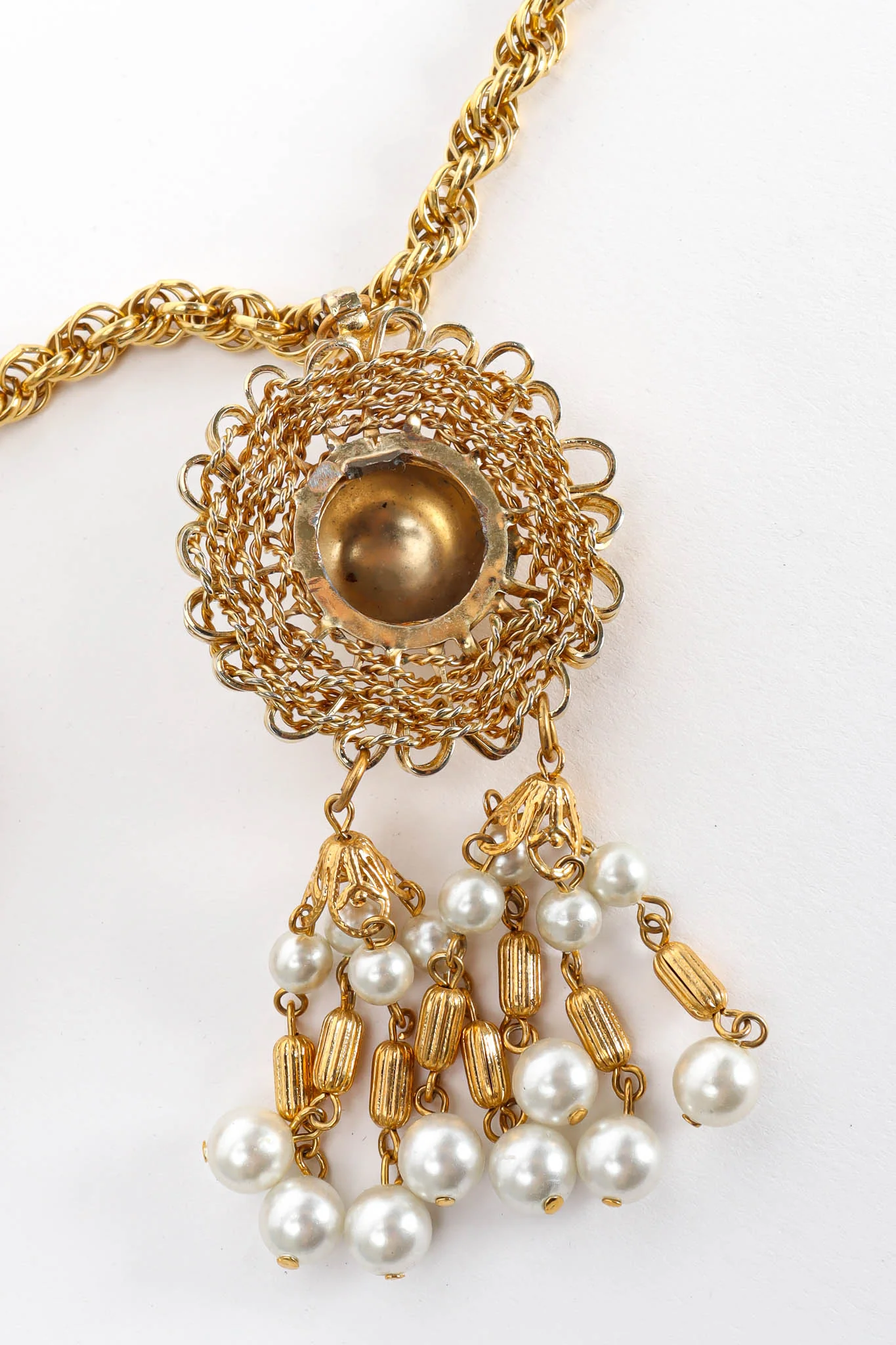 Triple Wire Pearl Pendant Necklace - Image 9