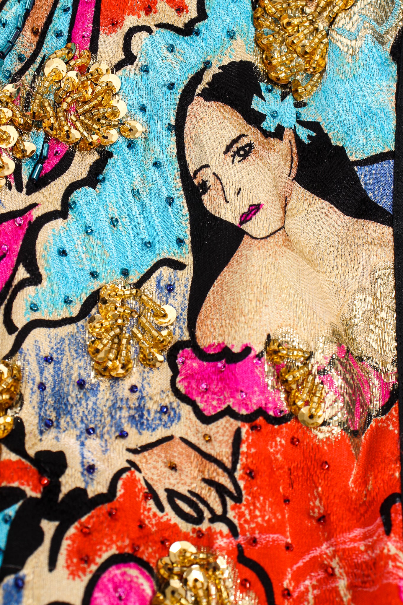 Tropical Beaded Silk Duster - Image 16
