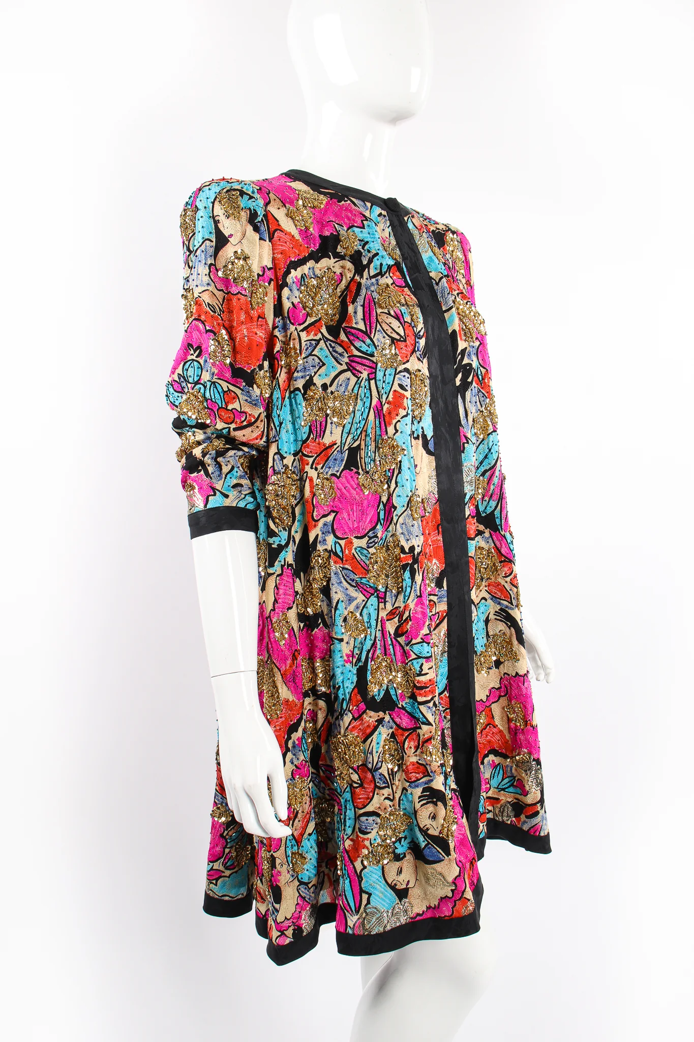 Tropical Beaded Silk Duster - Image 8