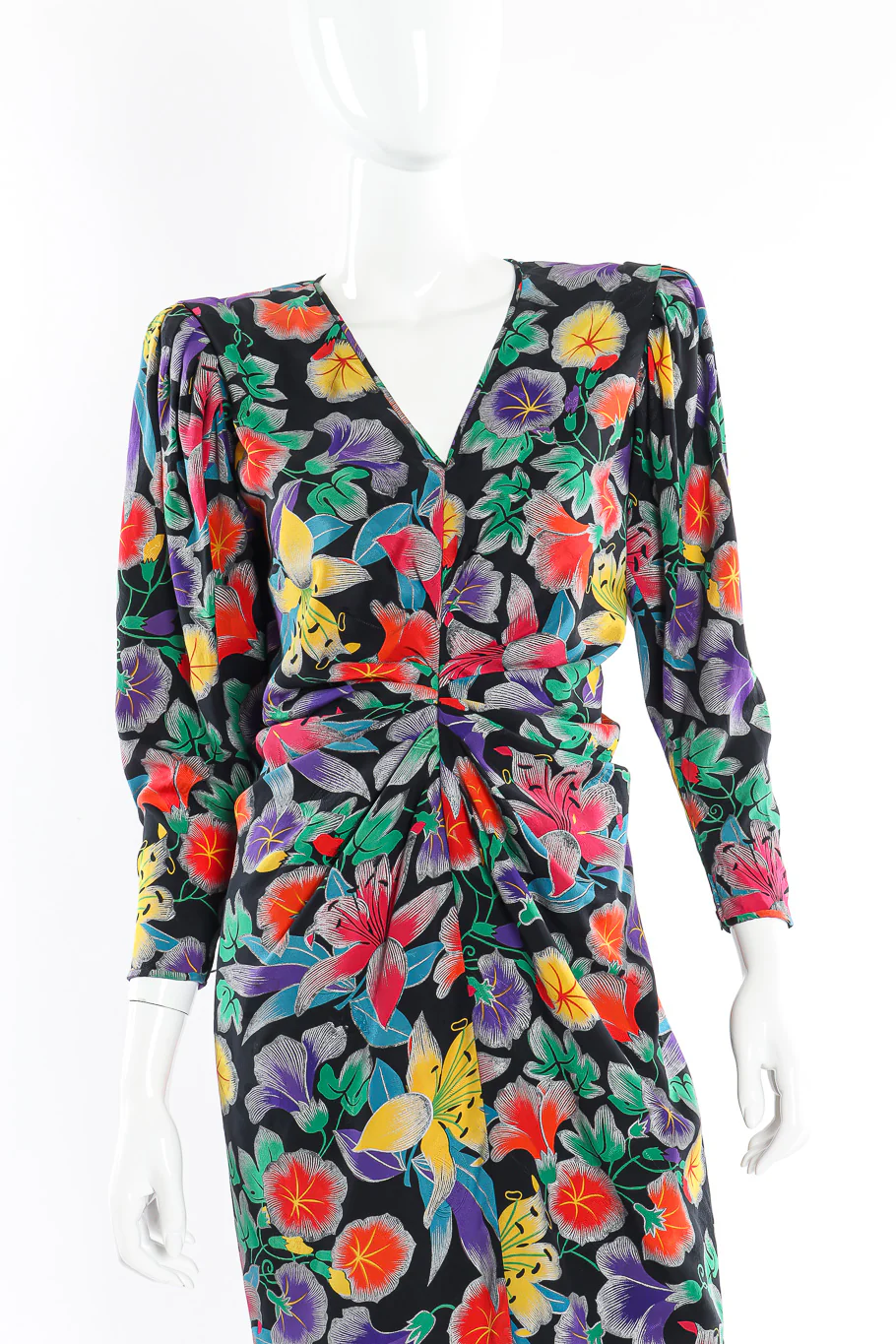 Tropical Drape Dress - Image 3