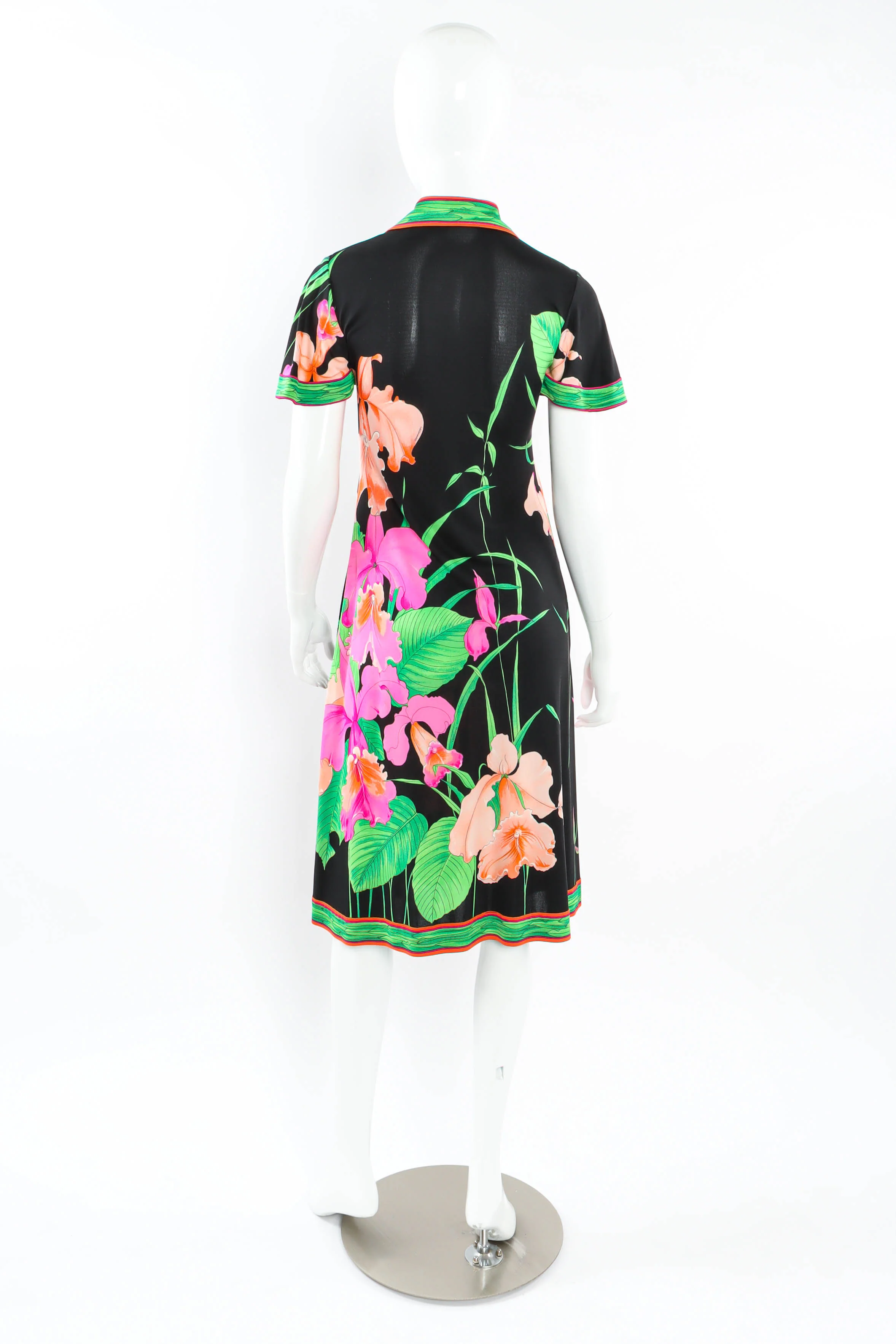 Tropical Floral Button Dress - Image 5