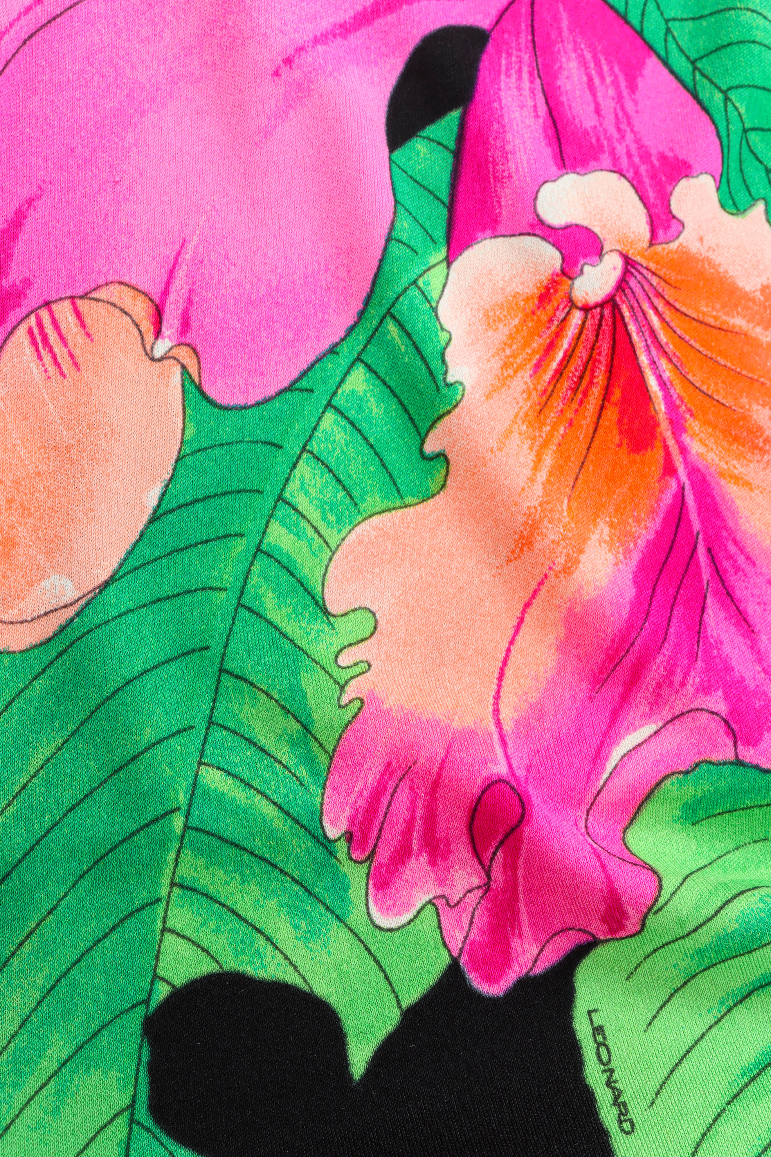 Tropical Floral Button Dress - Image 8