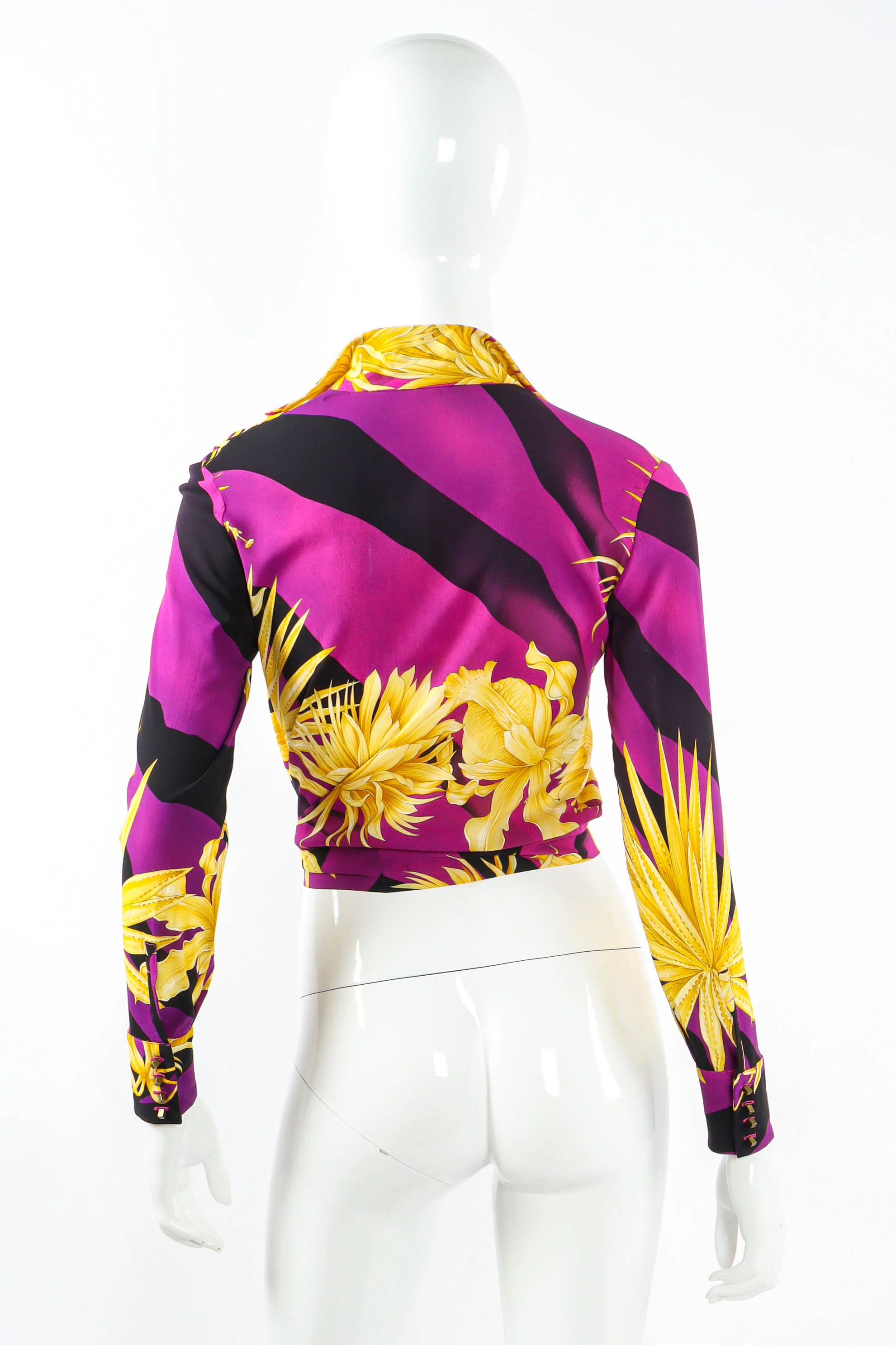 Tropical Flower Crop Blouse - Image 4