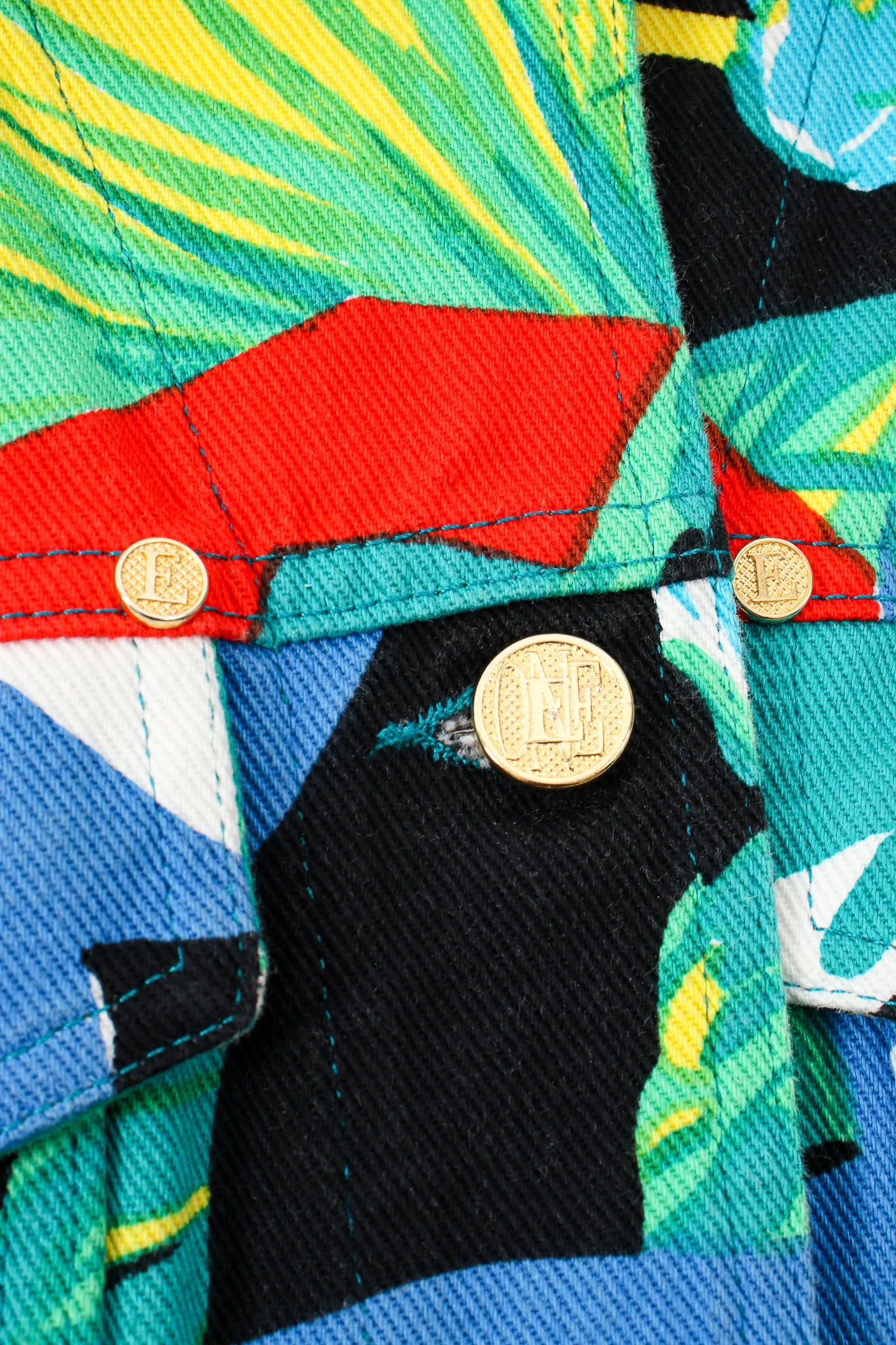 Tropical Parrot Denim Jacket & Pant Set - Image 11