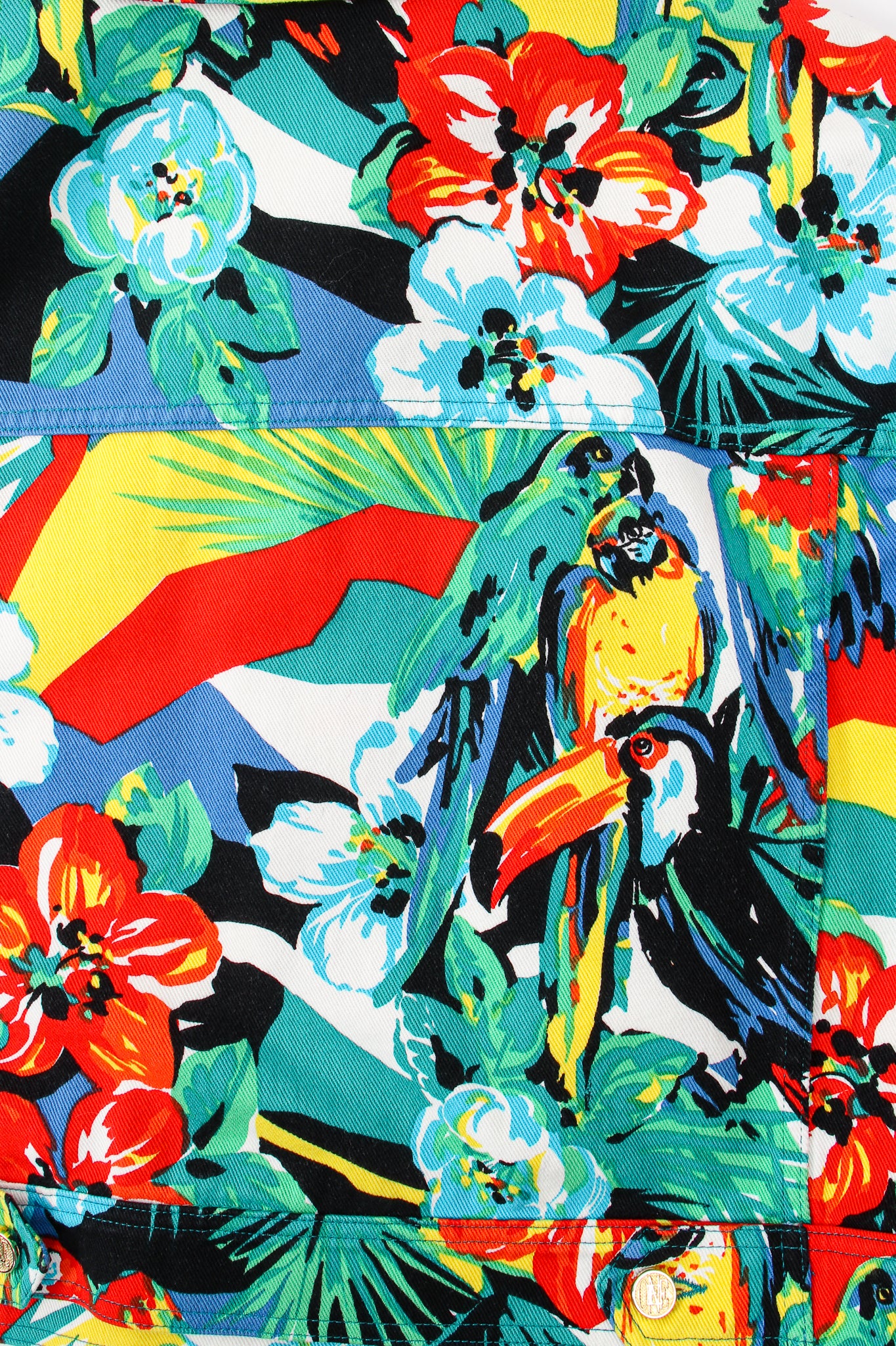 Tropical Parrot Denim Jacket & Pant Set - Image 9