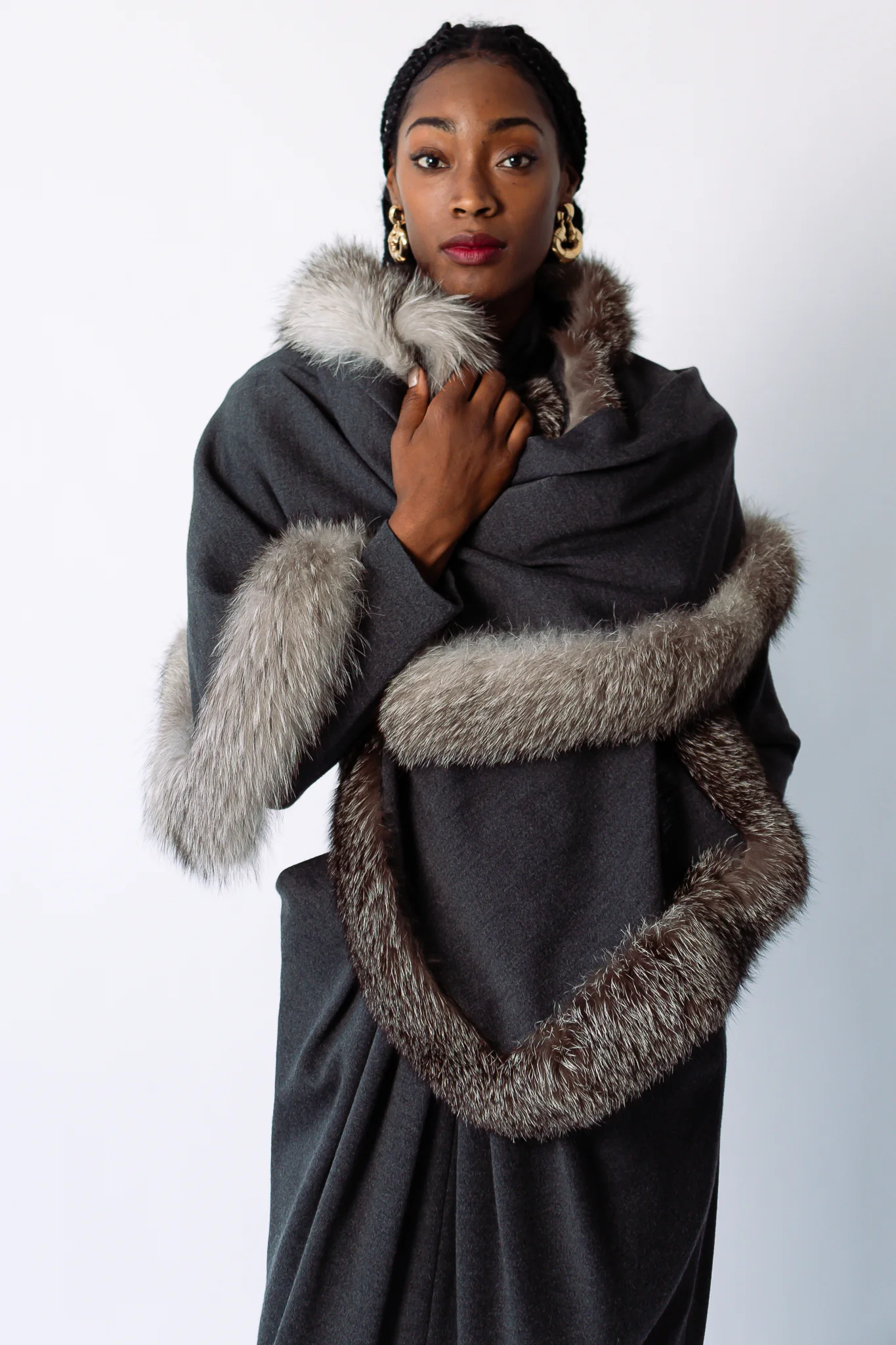 Tulip Dress & Fur Wrap Set - Image 4
