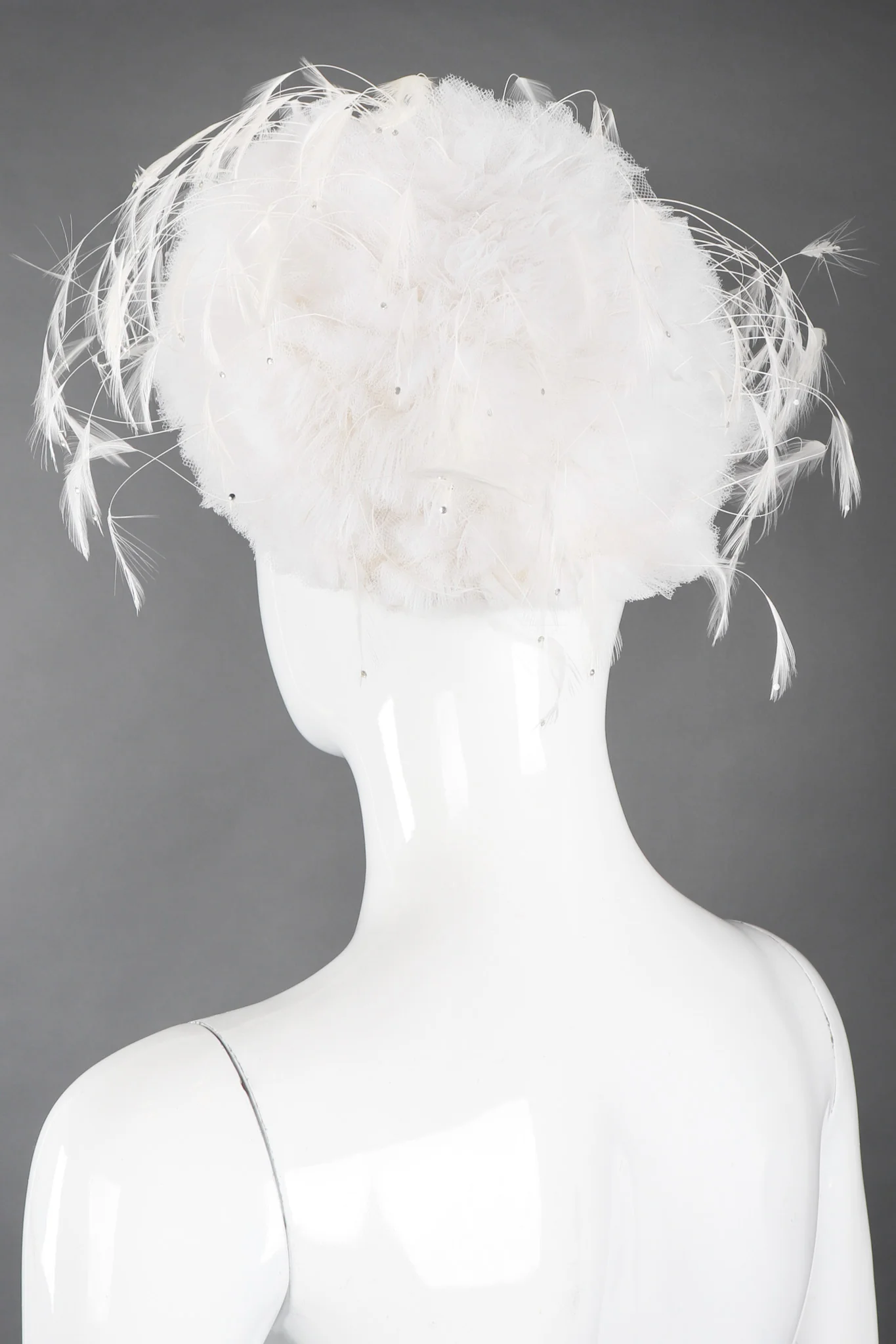 Tulle Feather Pouf Hat - Image 3