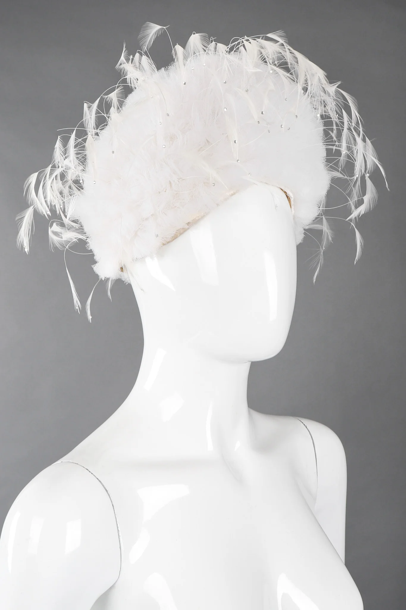 Tulle Feather Pouf Hat - Image 5