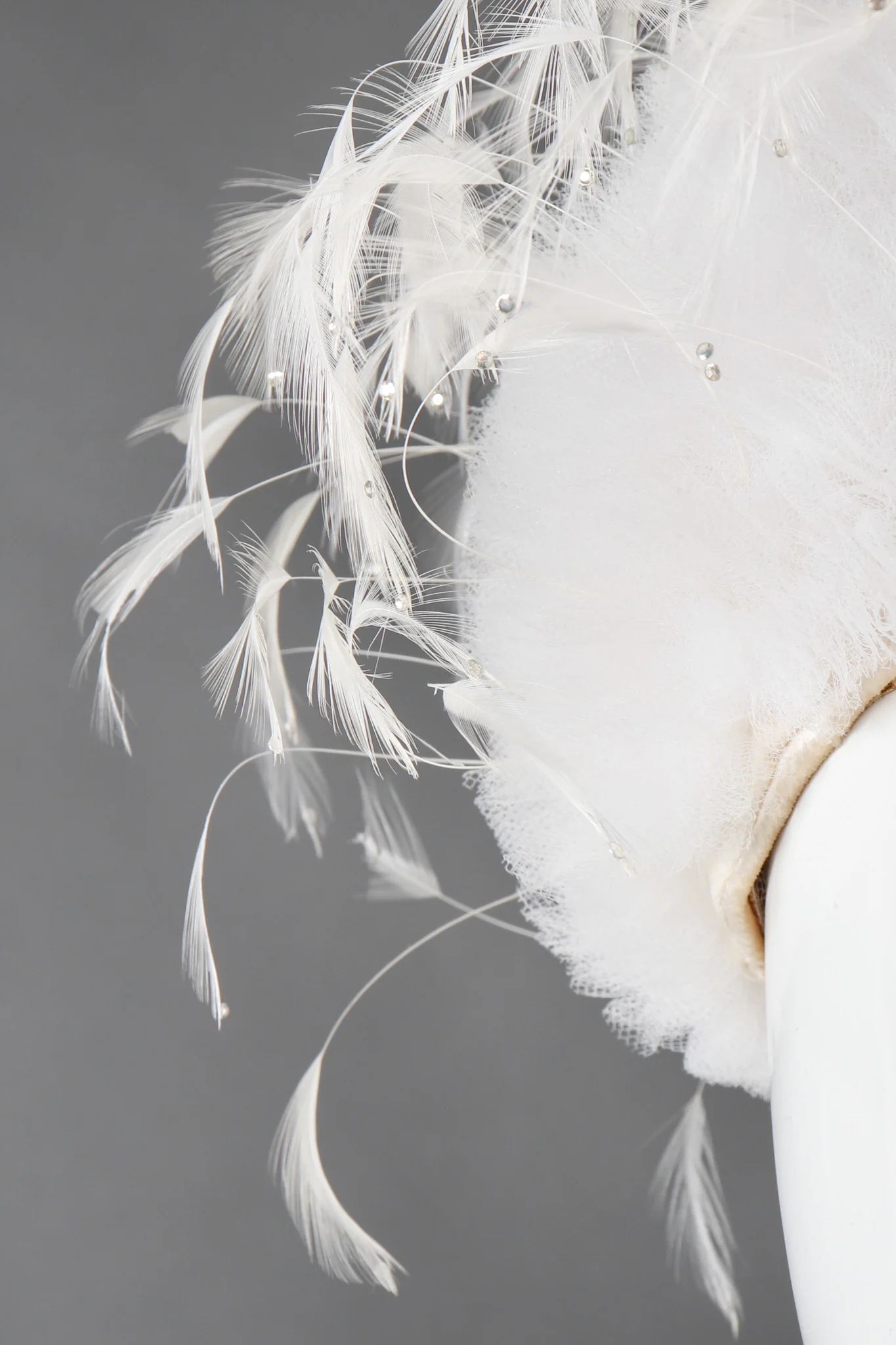 Tulle Feather Pouf Hat - Image 6