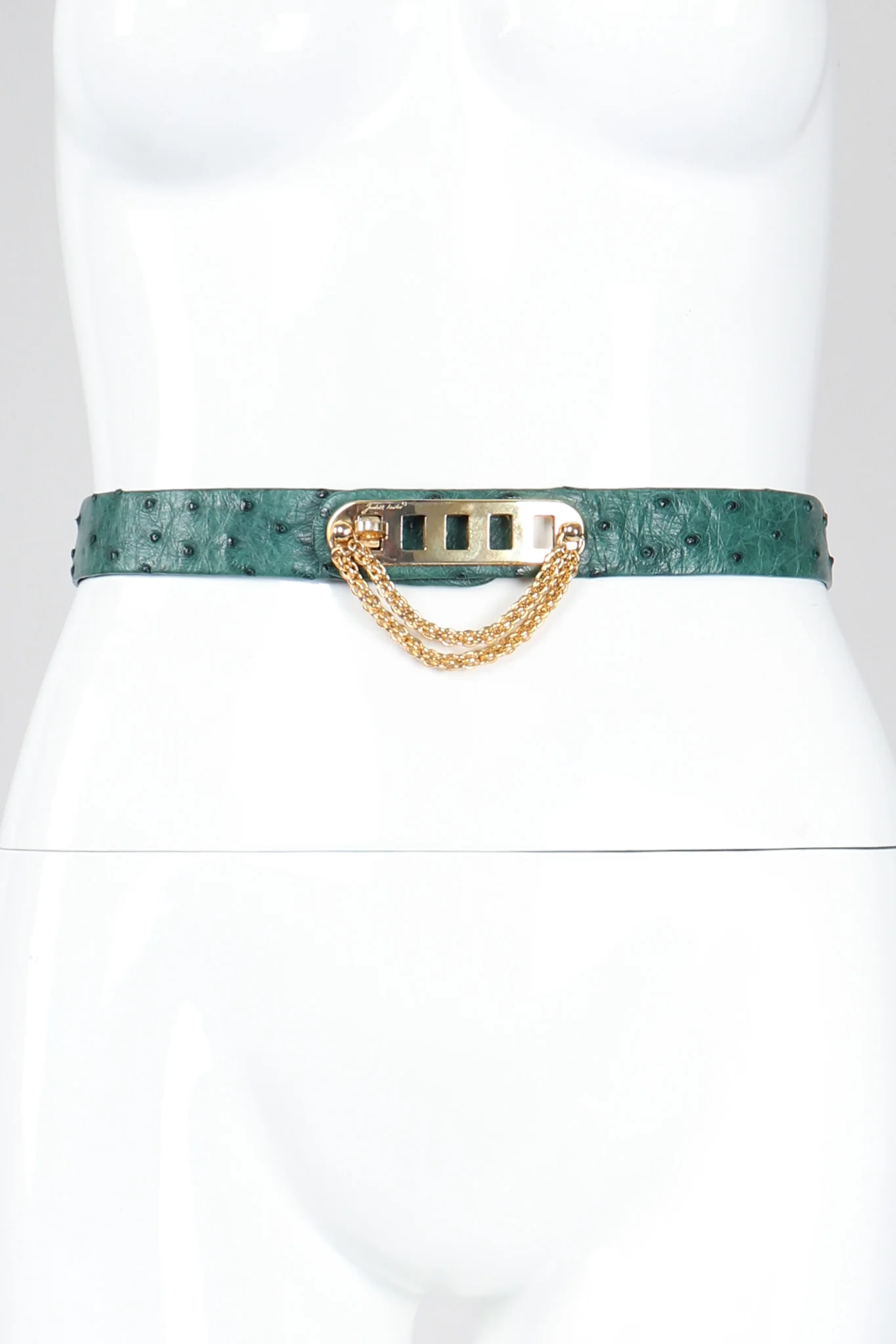 Turnlock Chained Ostrich Belt - Image 2