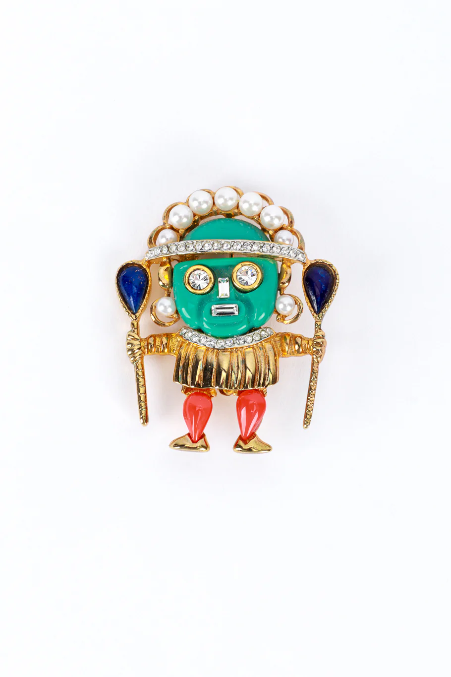 Turquoise Medicine Man Brooch