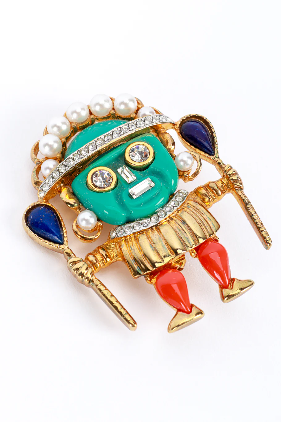 Turquoise Medicine Man Brooch - Image 3