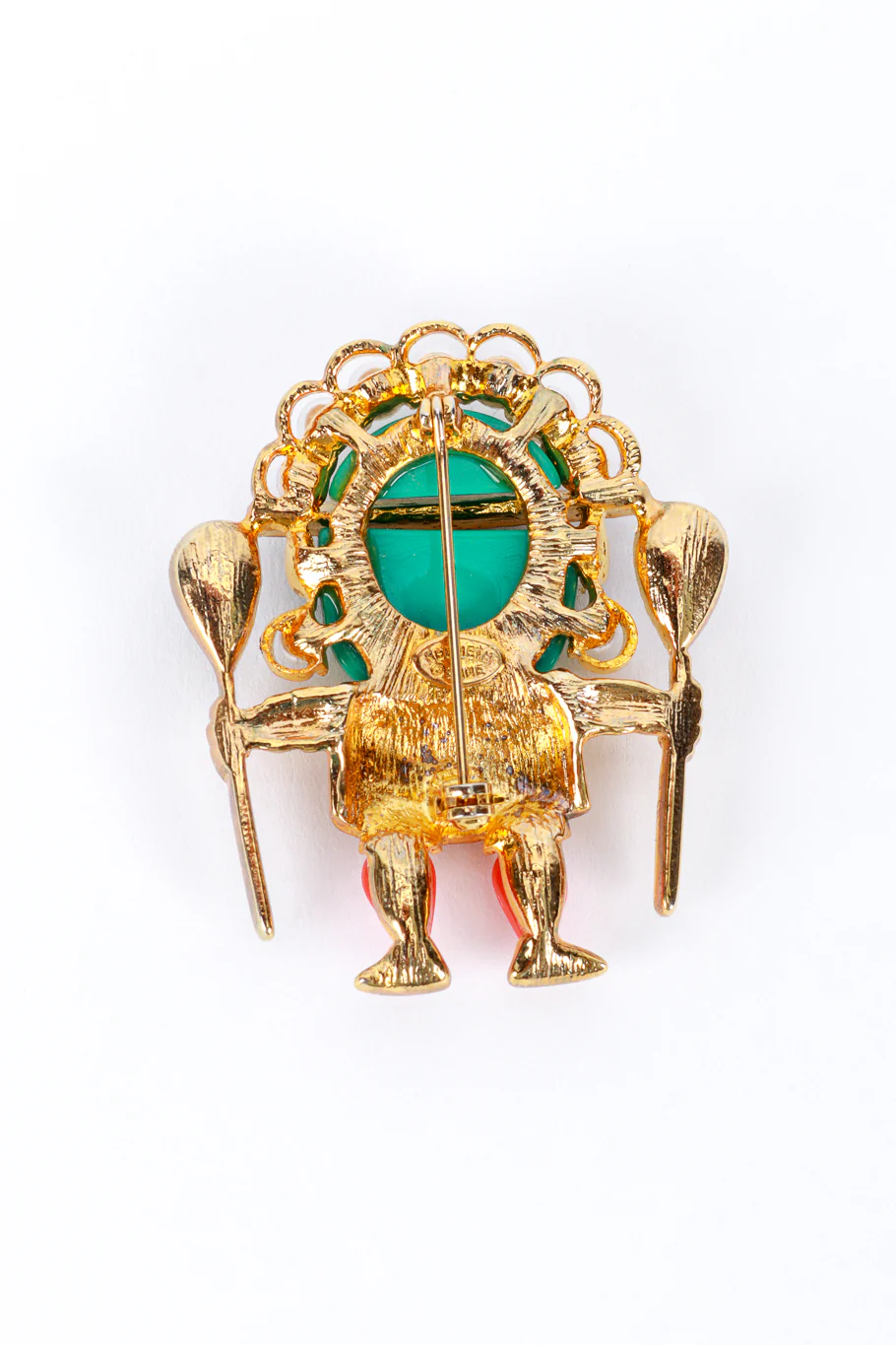 Turquoise Medicine Man Brooch - Image 4