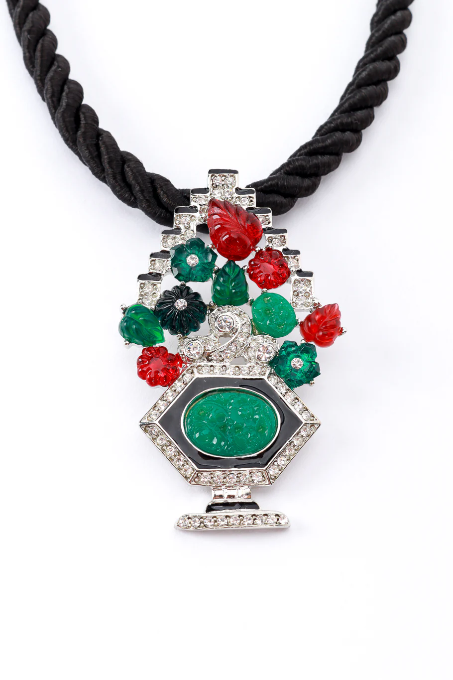 Tutti Frutti Deco Pendant Necklace - Image 4