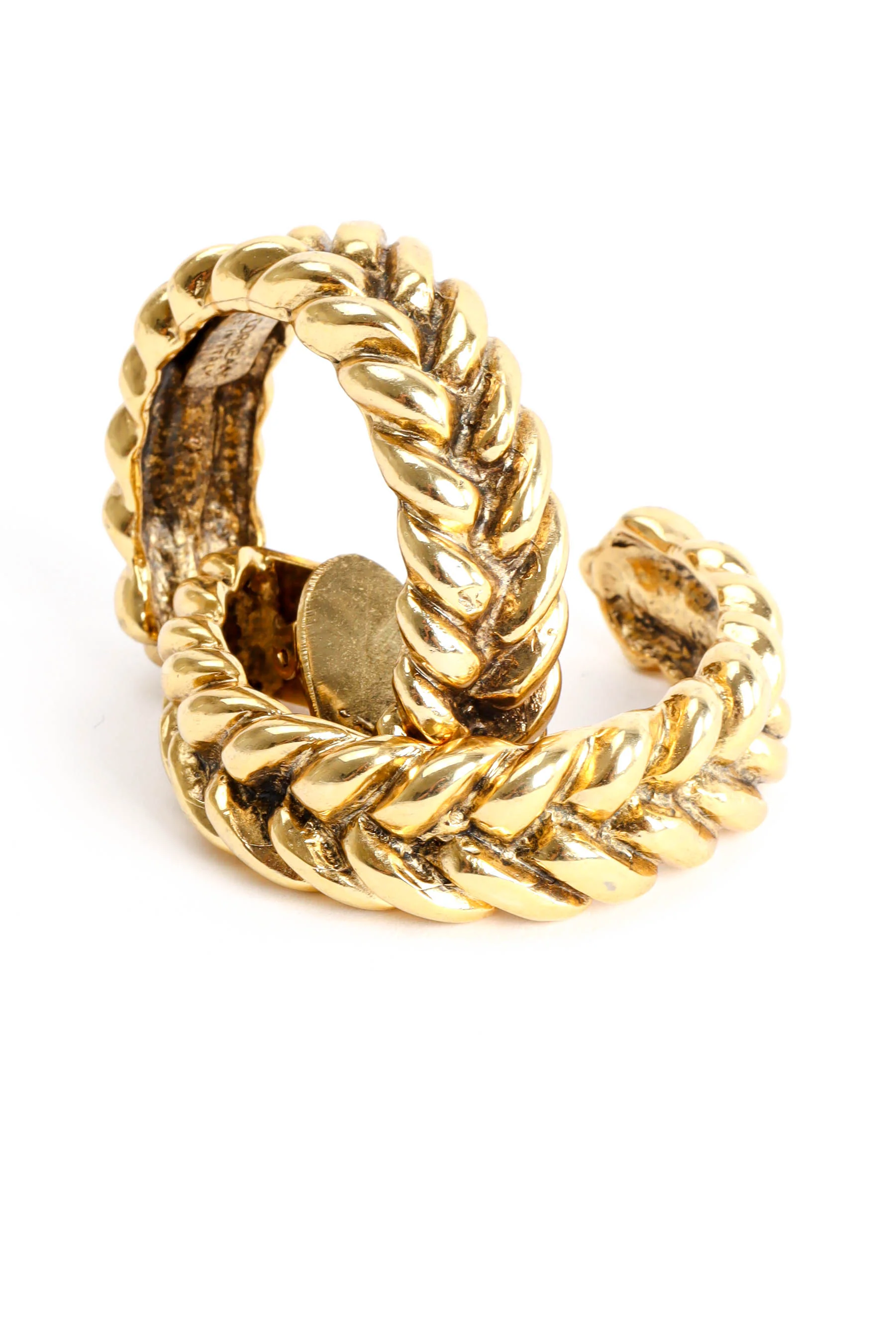 Twist Braid Hoop Earrings - Image 5