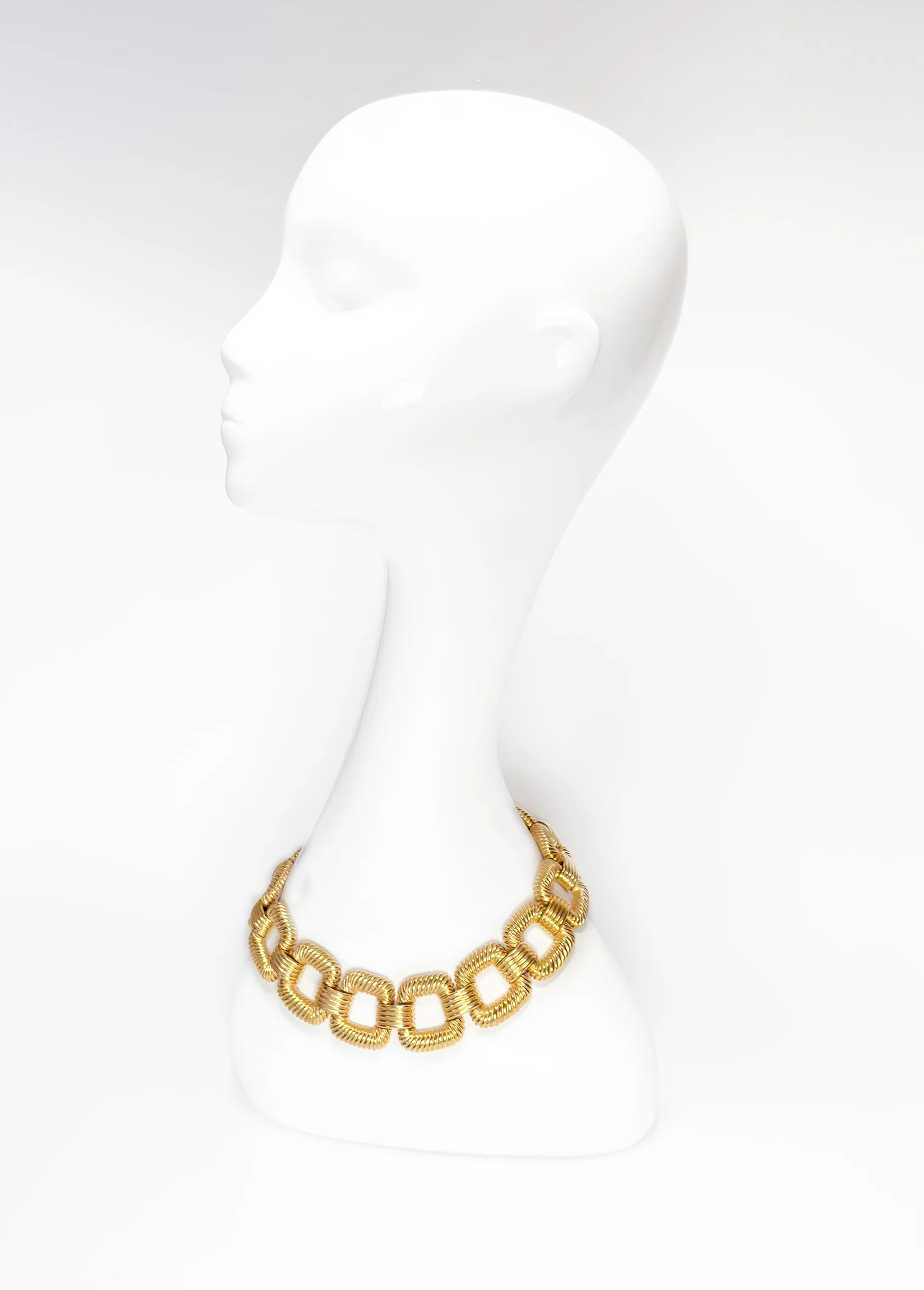 Twist Square Link Collar Necklace - Image 2