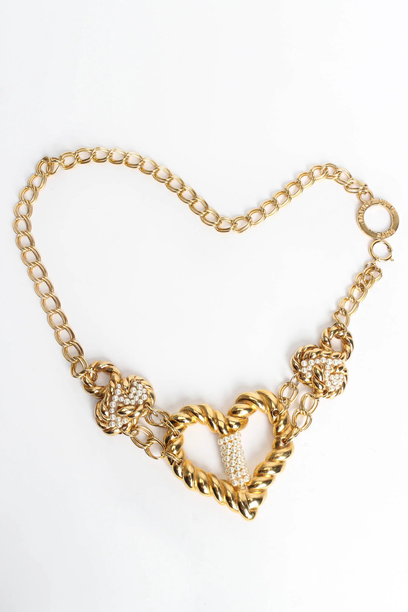 Twisted Love Pearl Chain Belt
