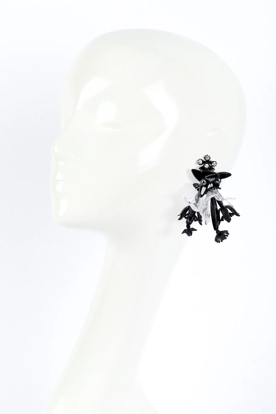 Two-Tone Hibiscus Cluster Earrings - Image 2