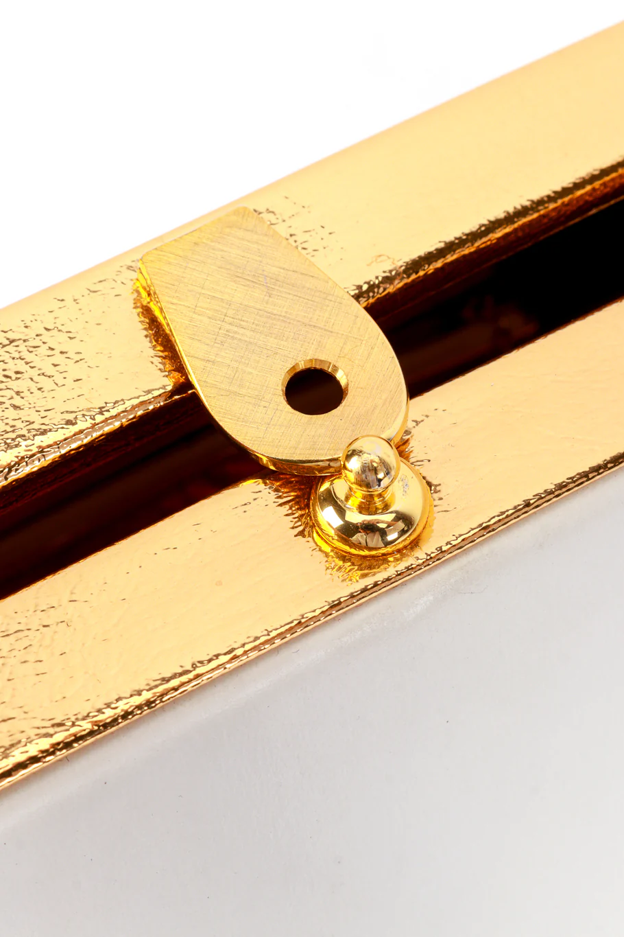 Two-Tone Leather Box Bag, Purse & Mirror Set - Image 7