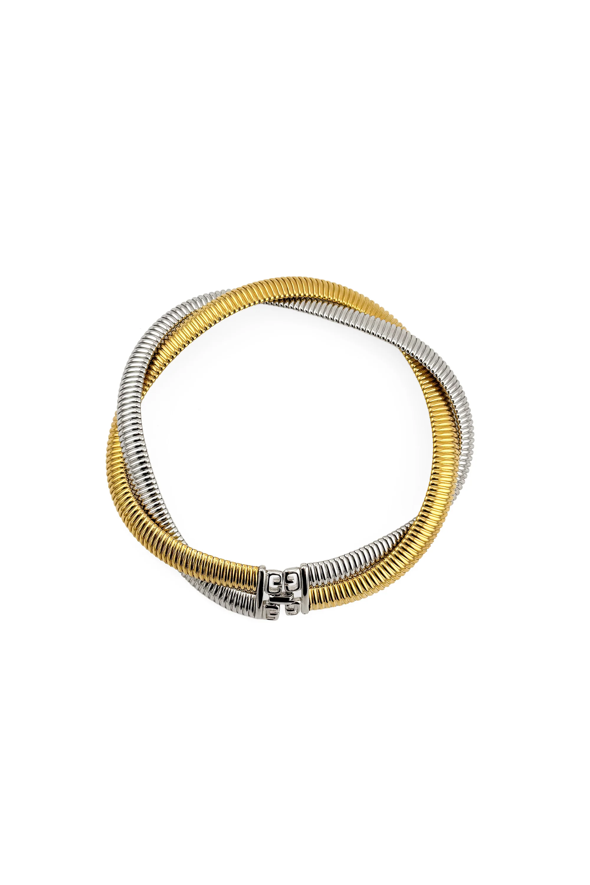 Two-Tone Snake Collar Necklace