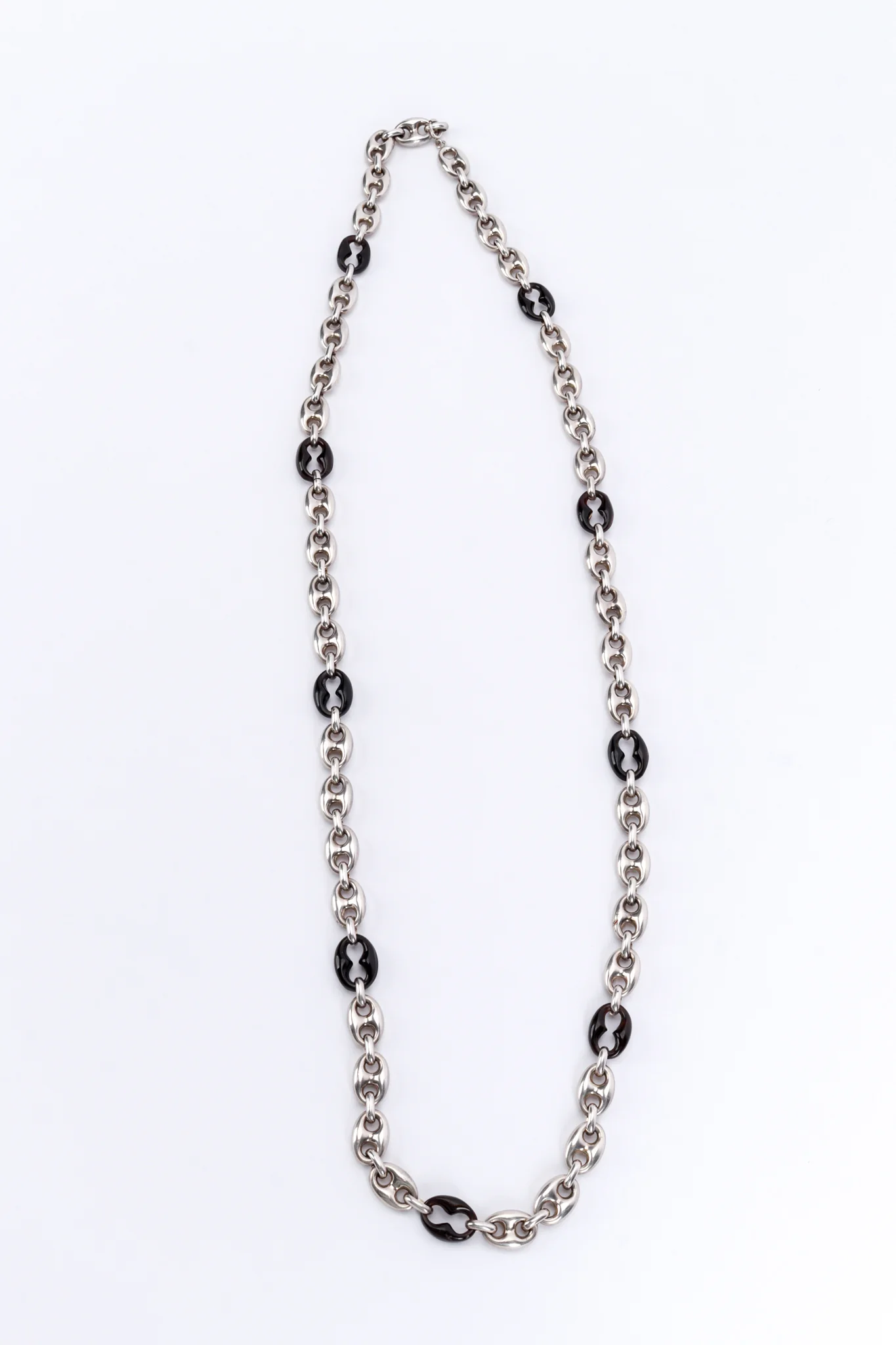 Two-Tone Sterling Mariner Link Necklace - Image 3