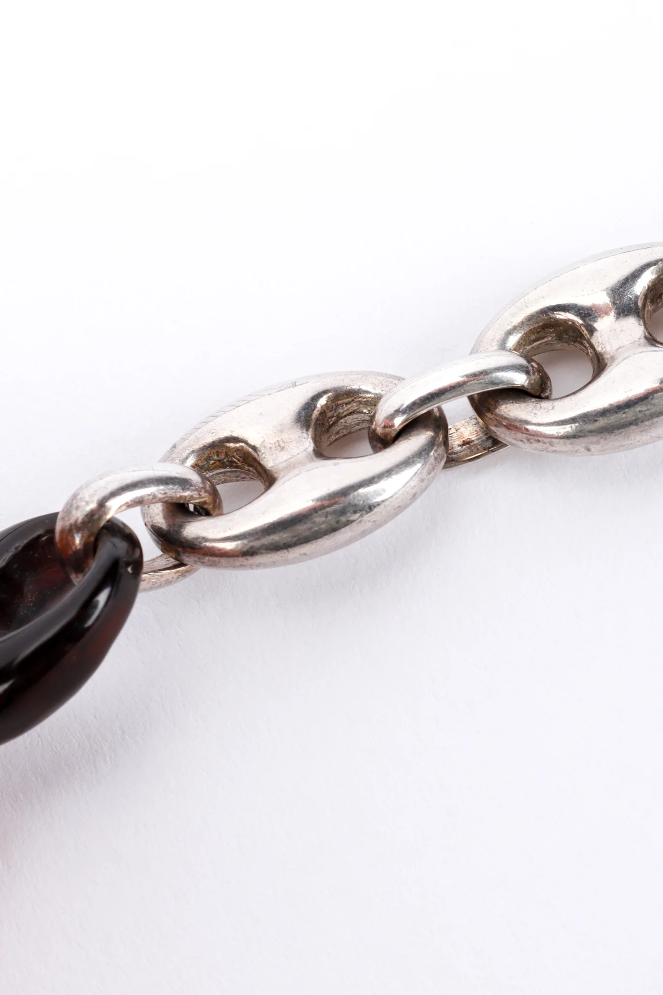 Two-Tone Sterling Mariner Link Necklace - Image 4