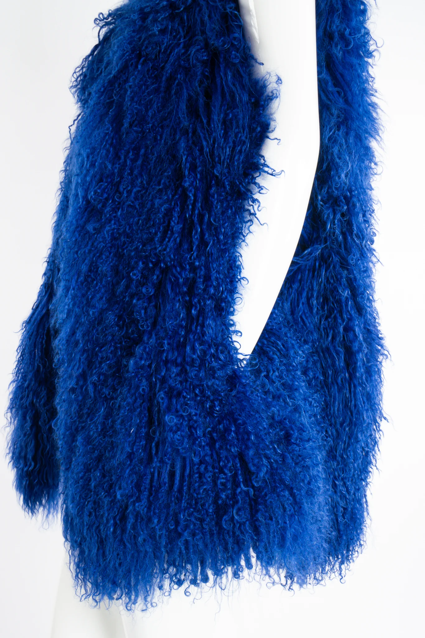 Ultramarine Mongolian Fur Vest - Image 6
