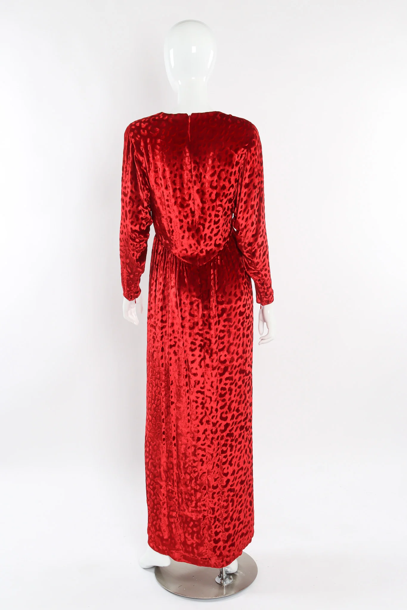 Velvet Animal Print Gown - Image 4