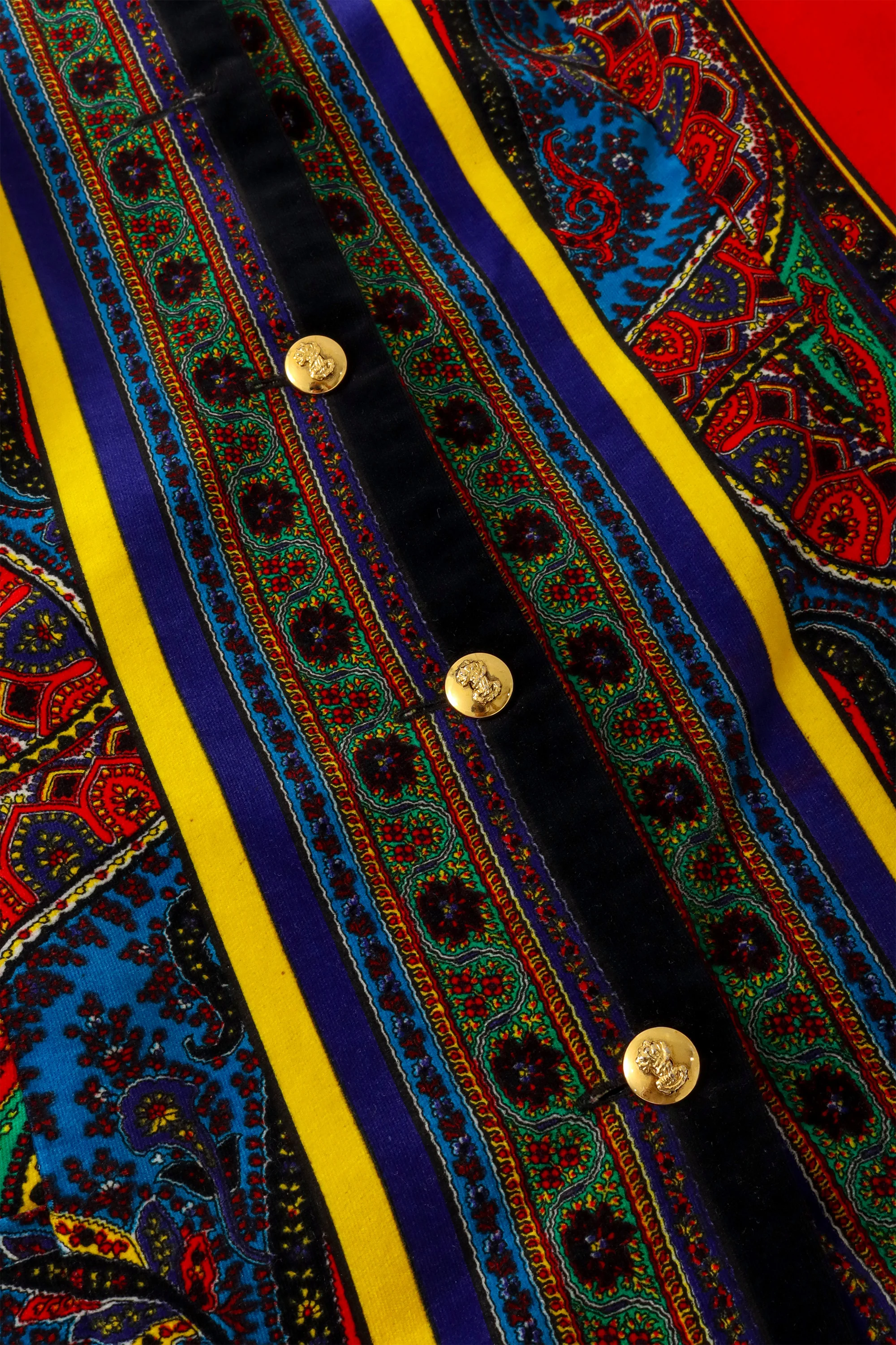 Velvet Baroque Stripe Paisley Vest - Image 3