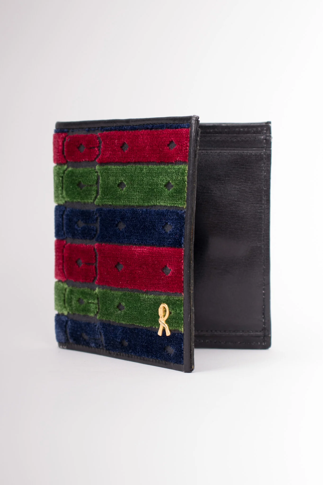 Velvet Striped Bi-Fold Wallet - Image 3