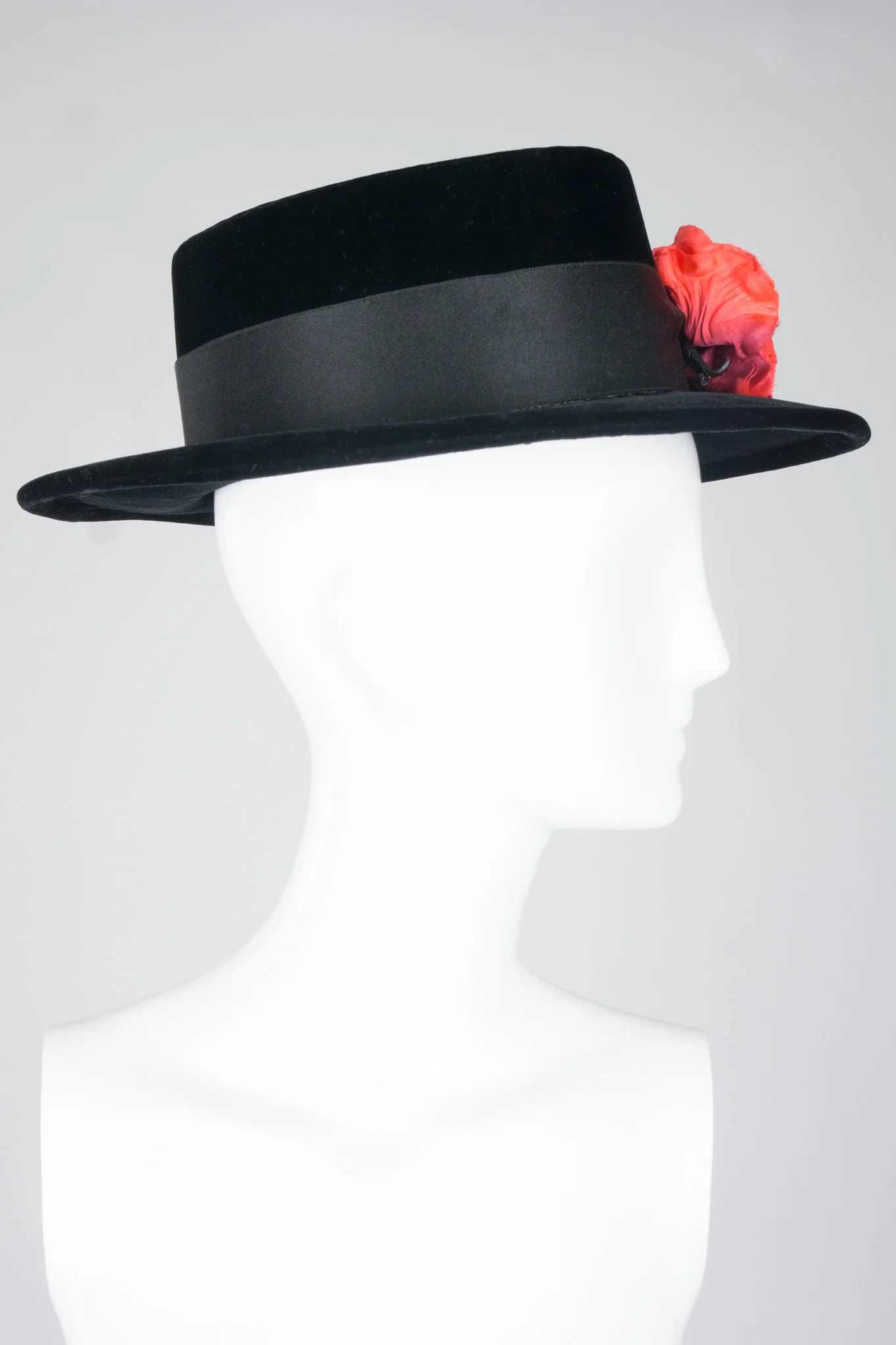 Velvet Boater Hat - Image 2