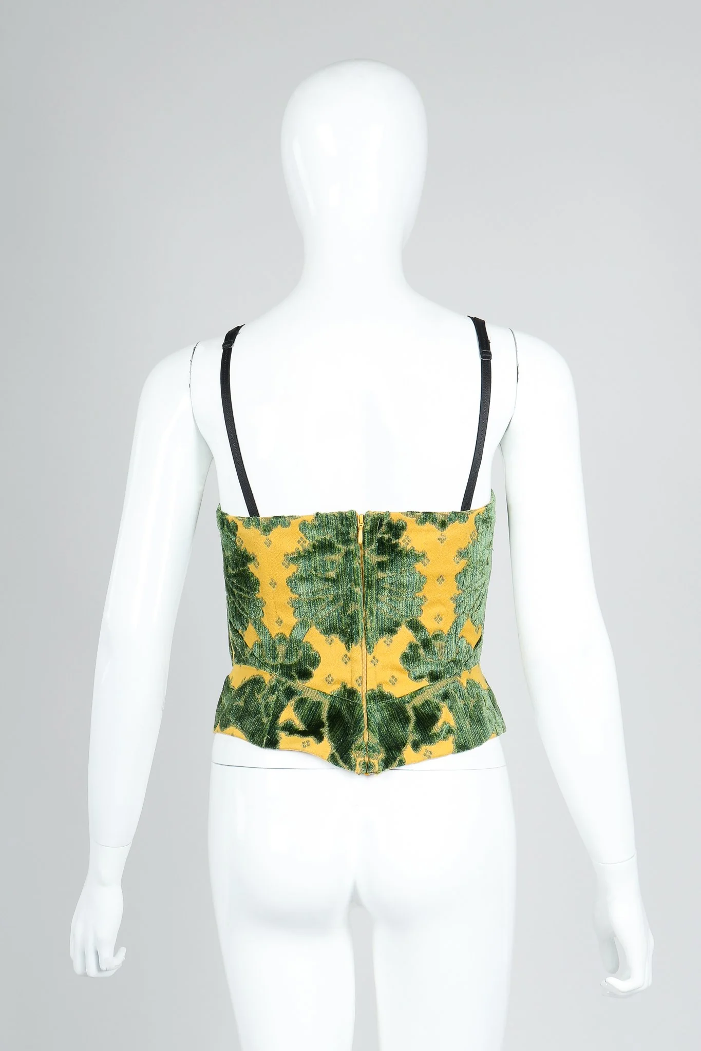 Velvet Brocade Bustier Bra Top - Image 4