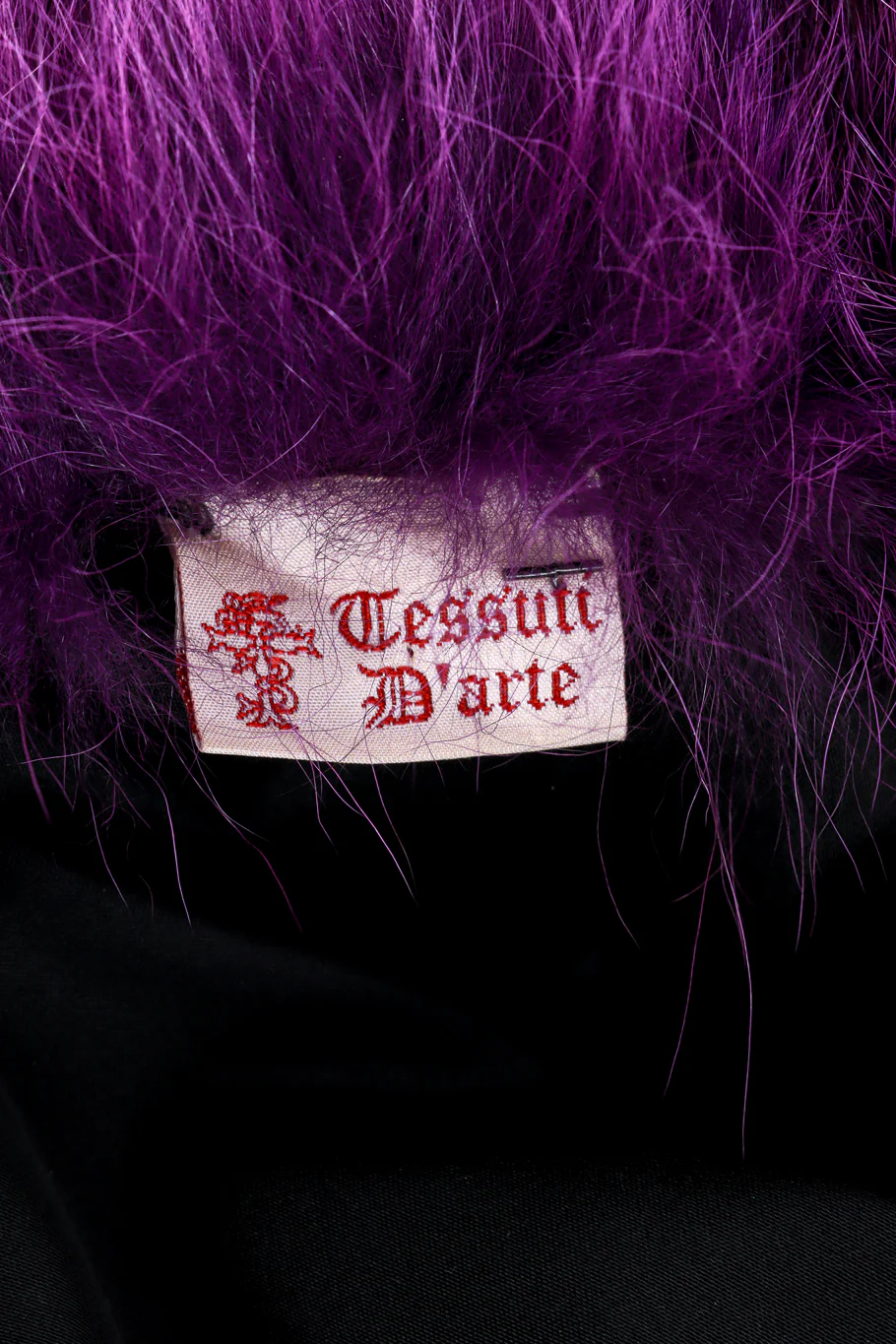 Velvet Brocade Fox Fur Cape - Image 5