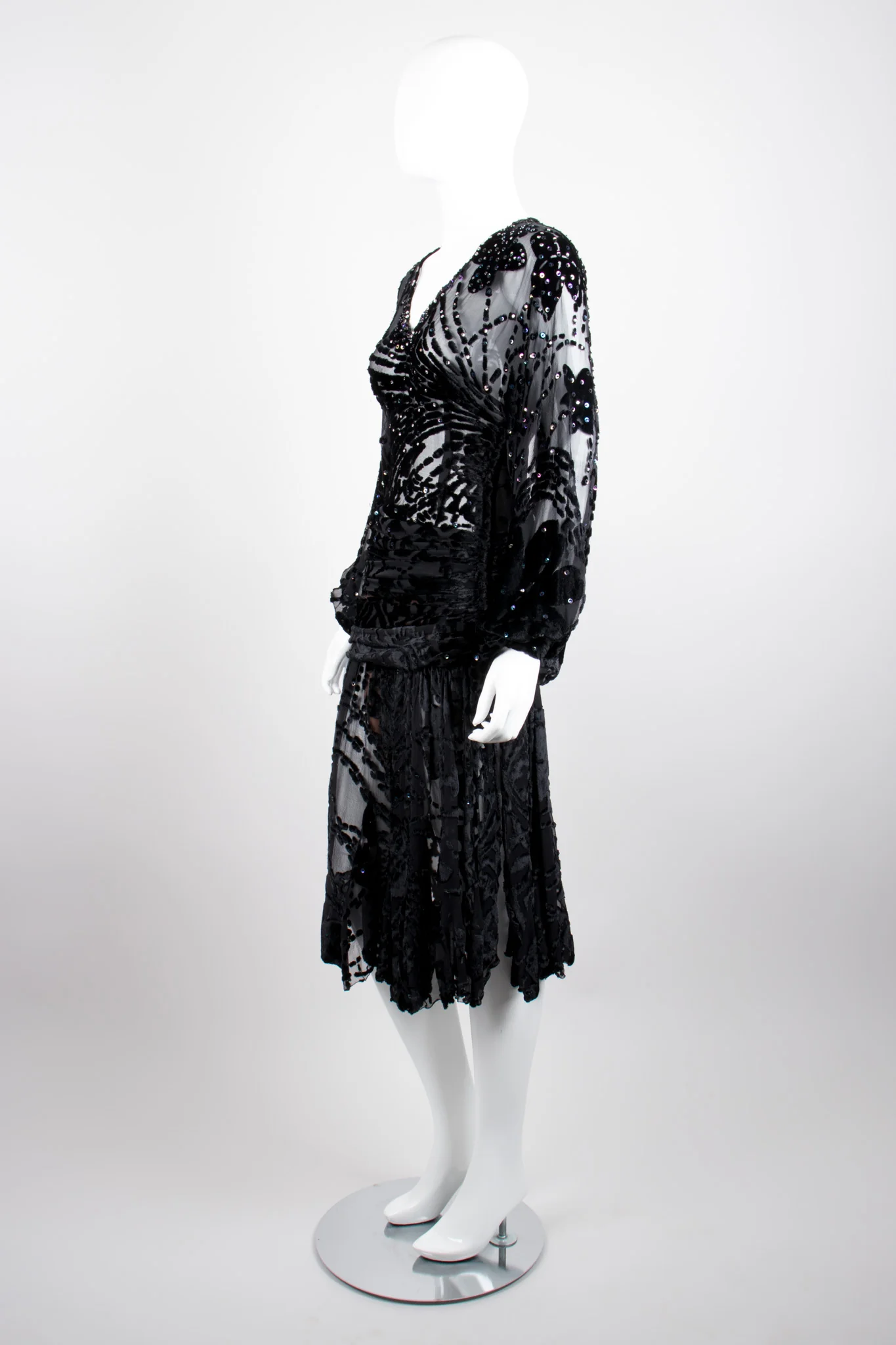 Velvet Burnout Dress - Image 3