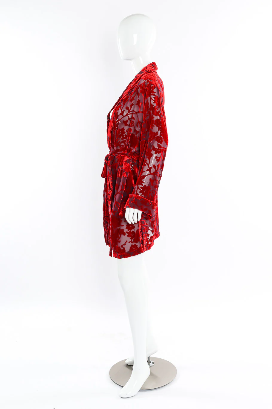 Velvet Burnout Robe Jacket - Image 3