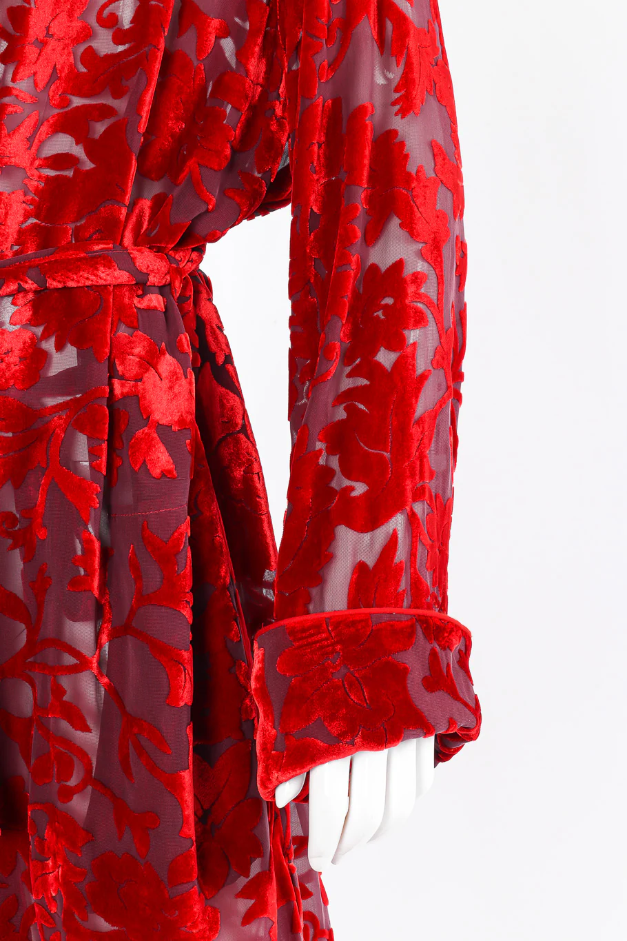 Velvet Burnout Robe Jacket - Image 6