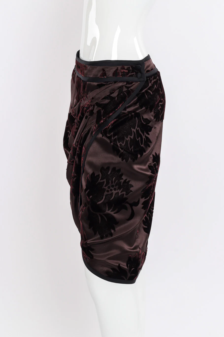 Velvet Burnout Wrap Skirt - Image 2