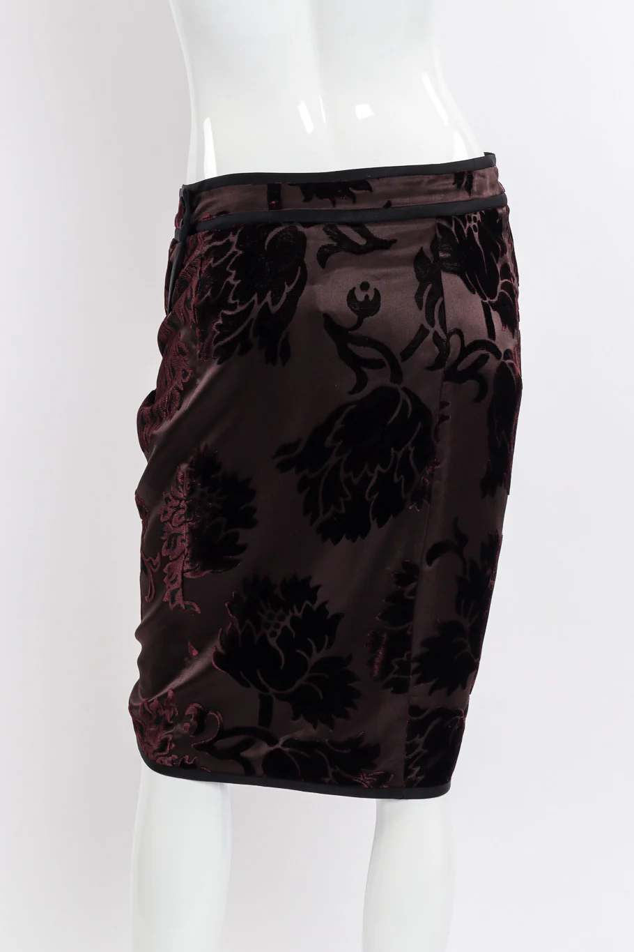 Velvet Burnout Wrap Skirt - Image 3