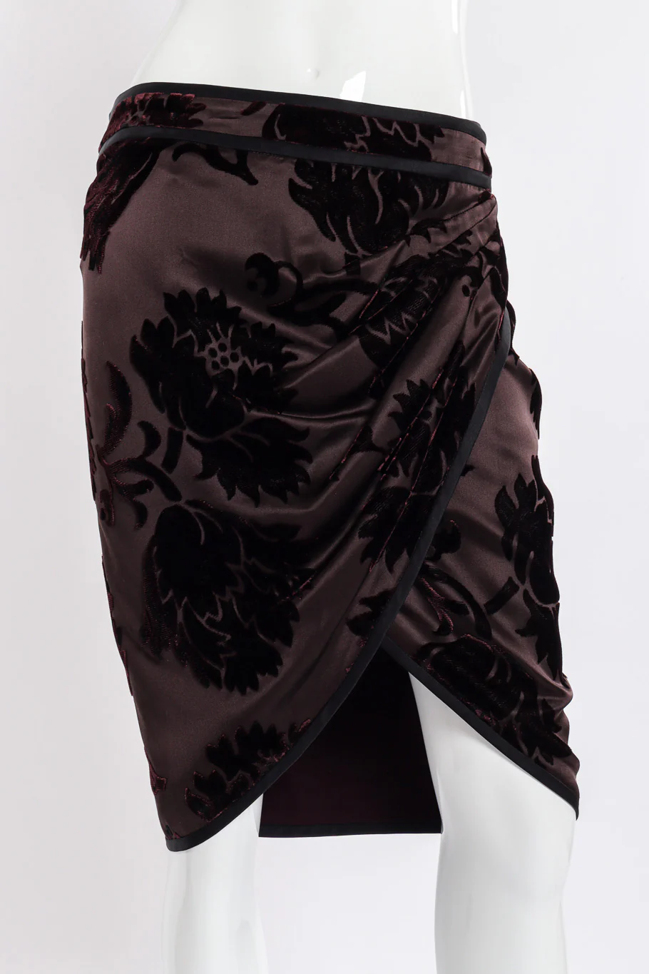 Velvet Burnout Wrap Skirt - Image 4