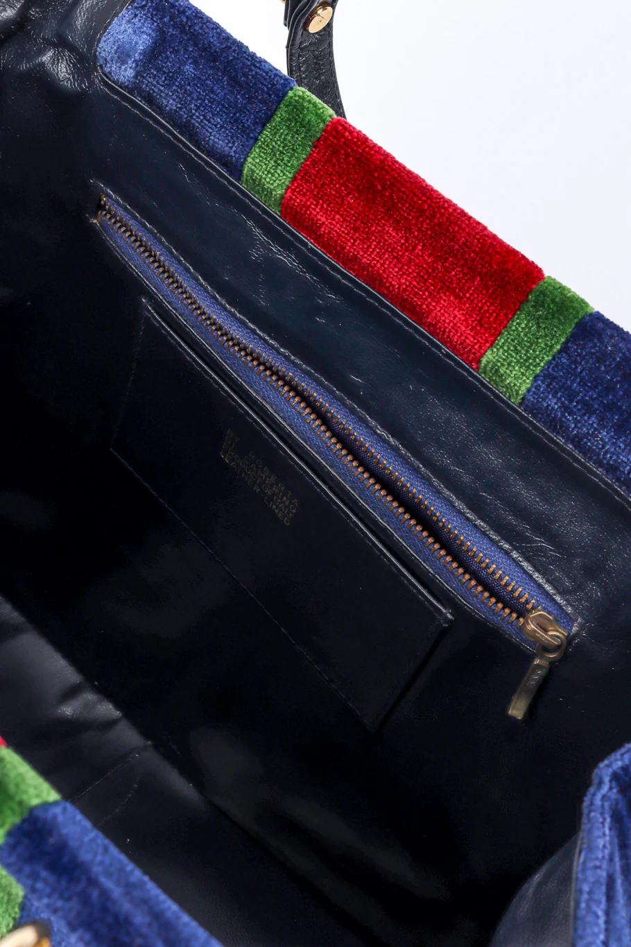 Velvet Caravel Stripe Frame Bag - Image 10