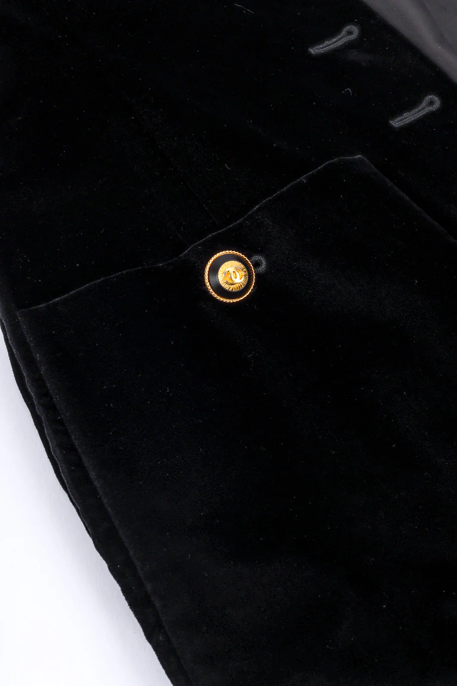 Velvet CC Button Jacket - Image 5