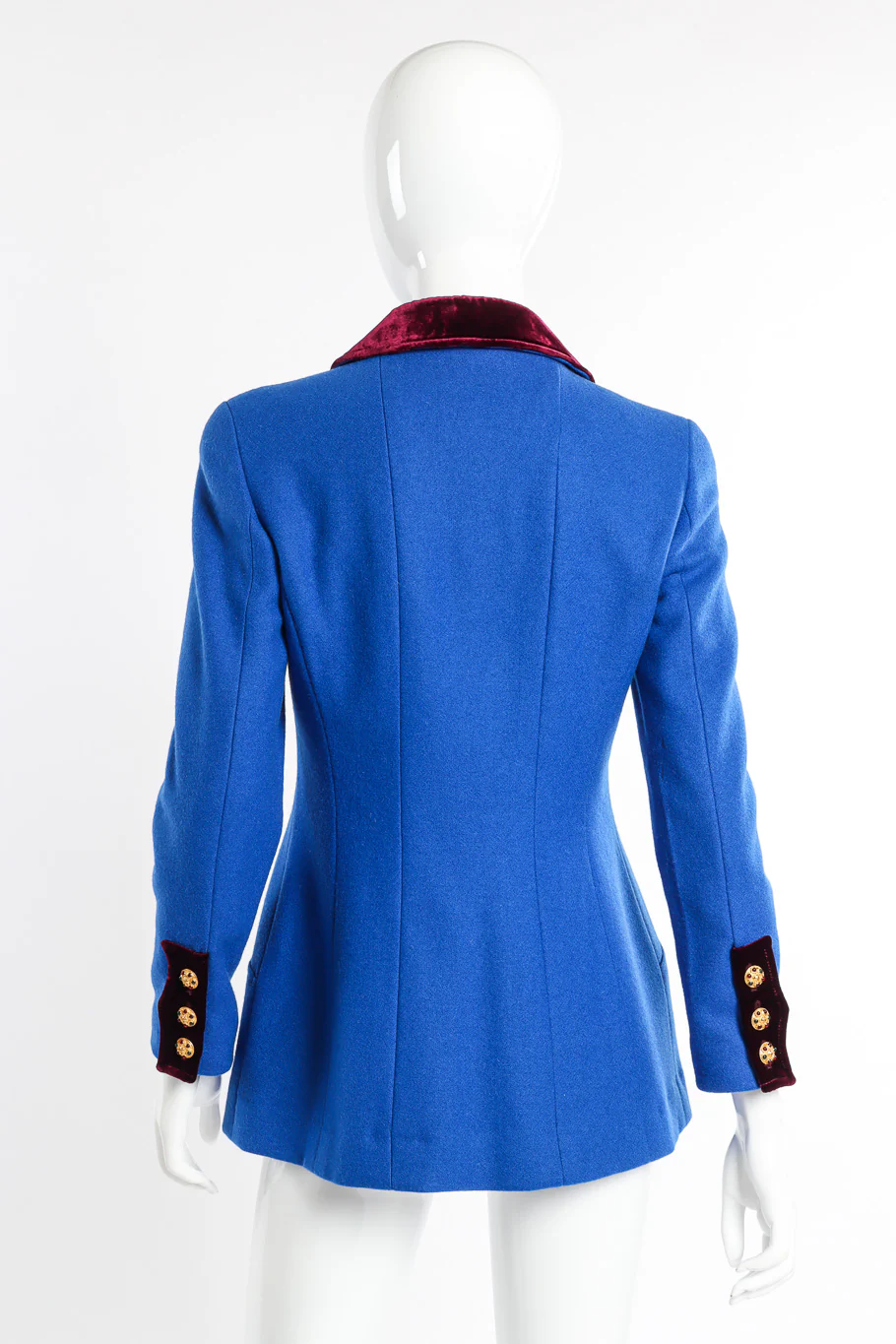 Velvet Collar Wool Jacket - Image 4